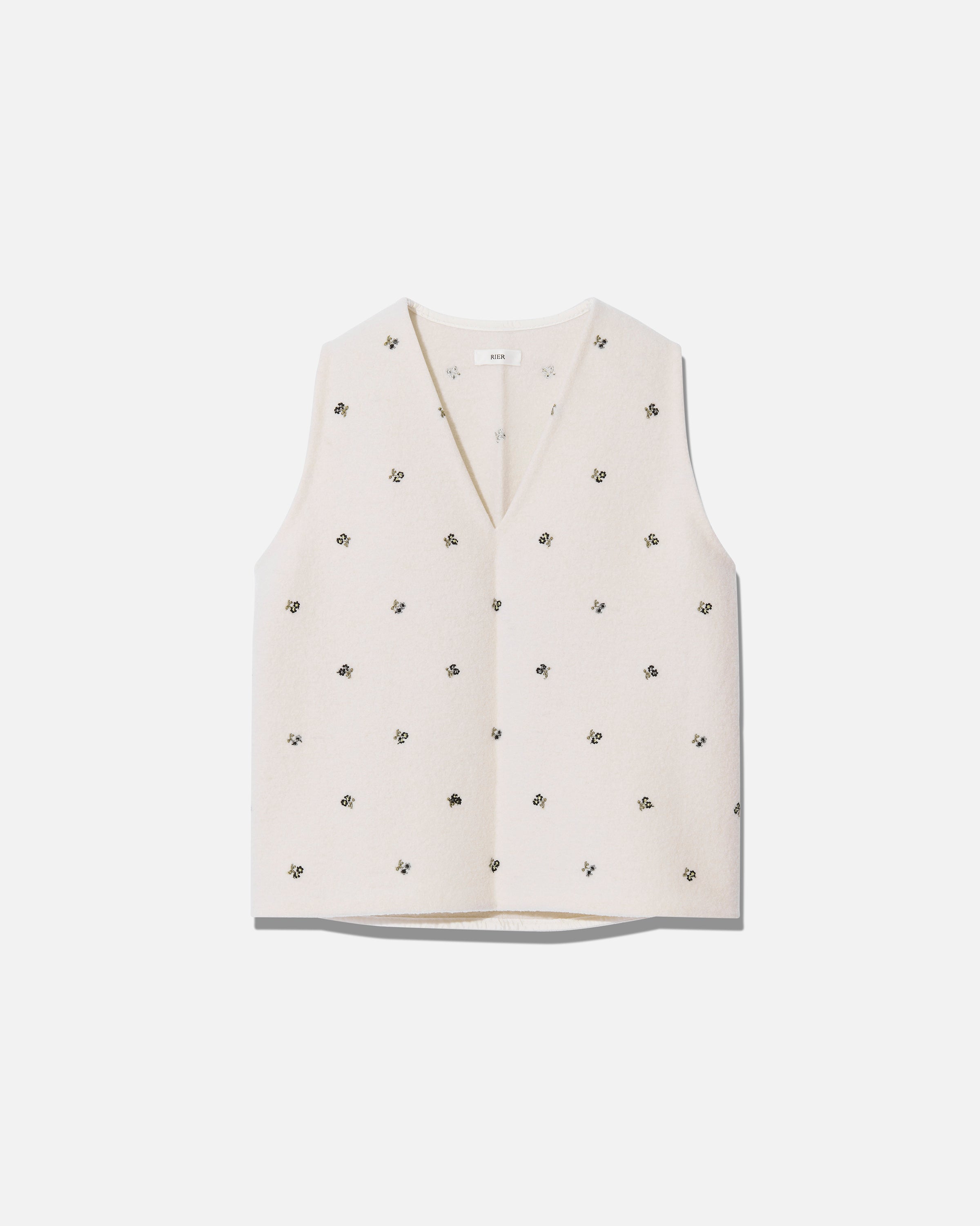 Walker top flowers white