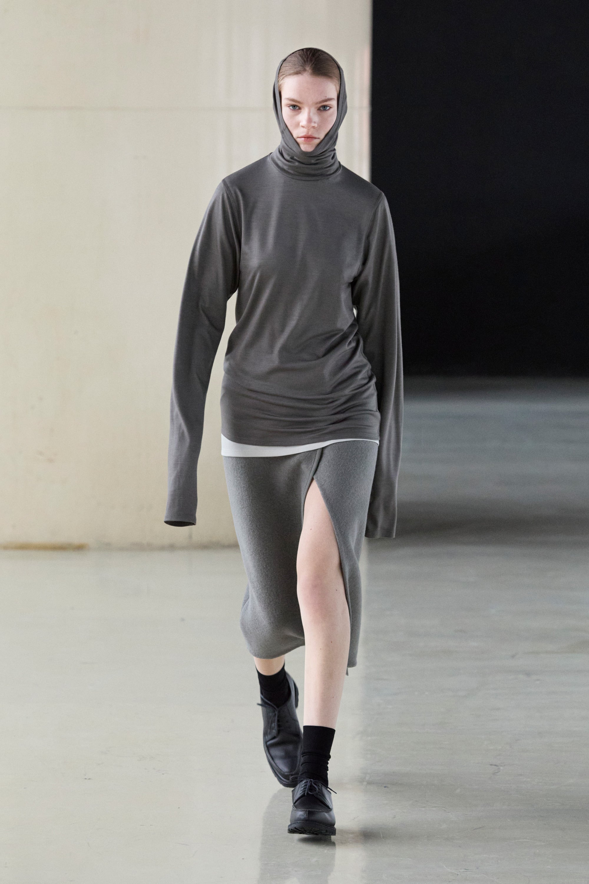 Cache-cou jersey wool camoscio