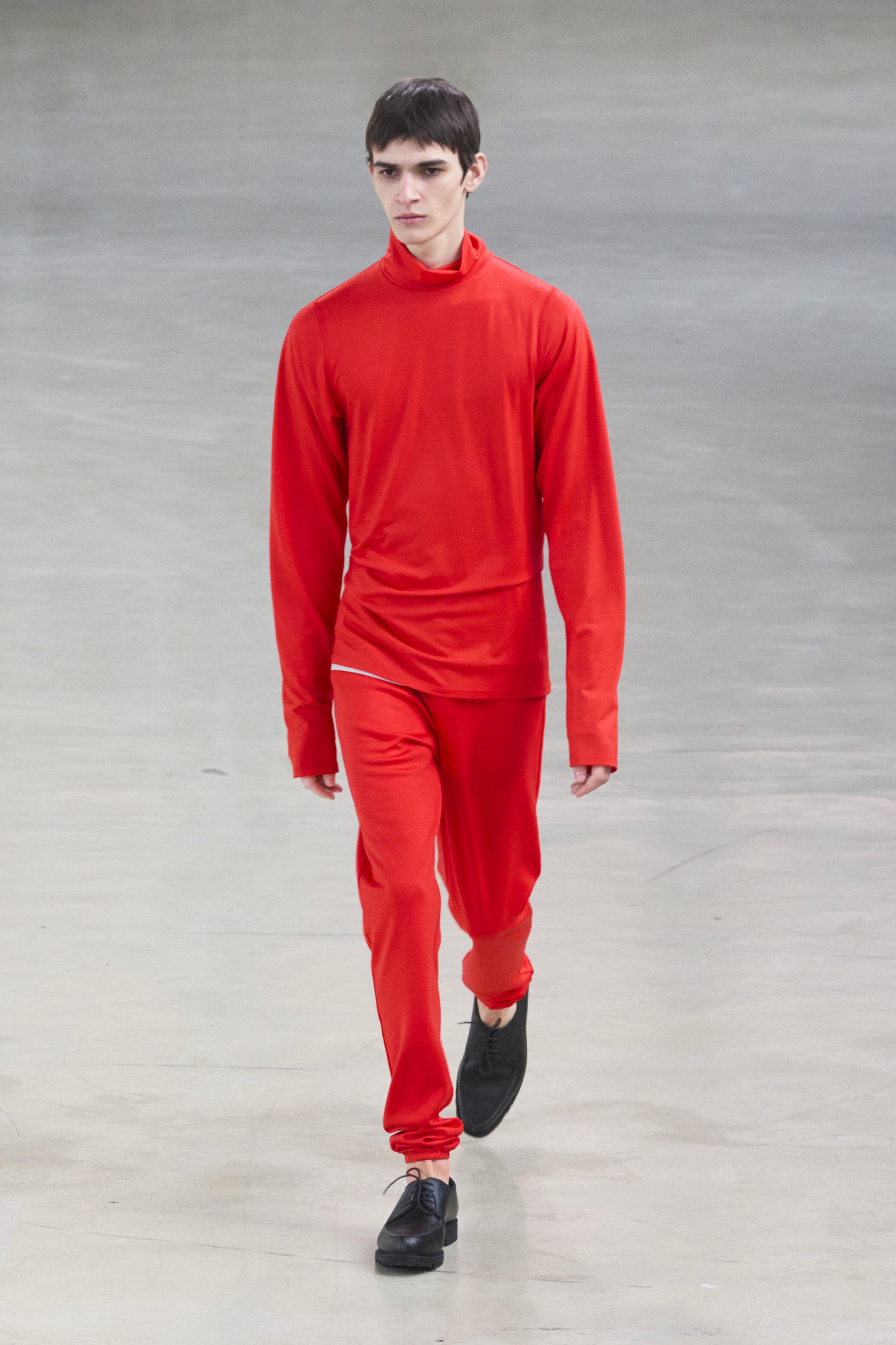 T-shirt turtleneck jersey wool orange