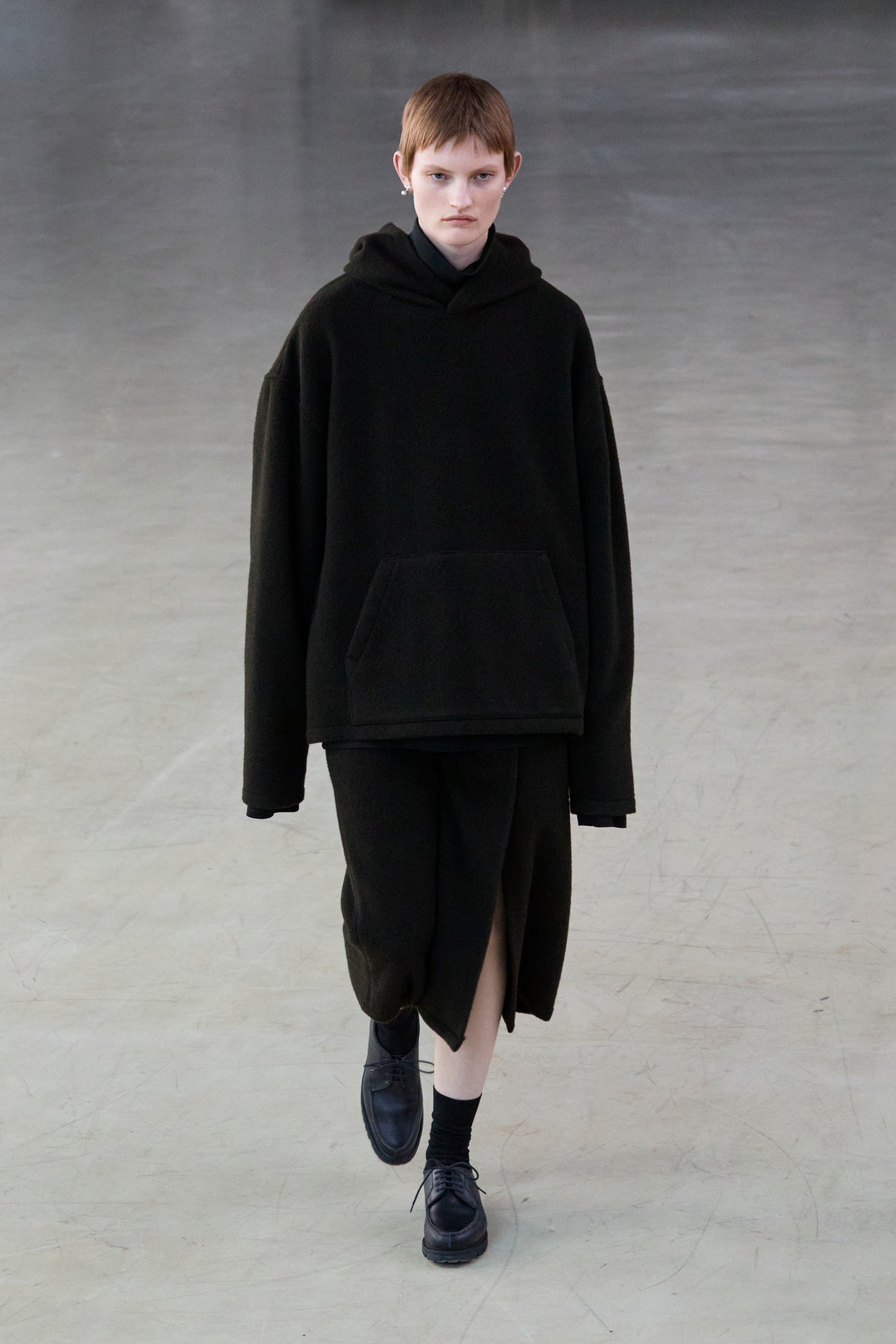 Fleece hoodie tourbe