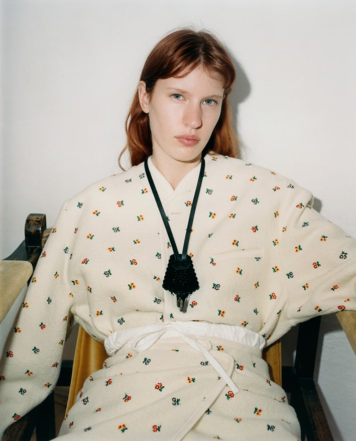 Keyholder necklace trapeze black