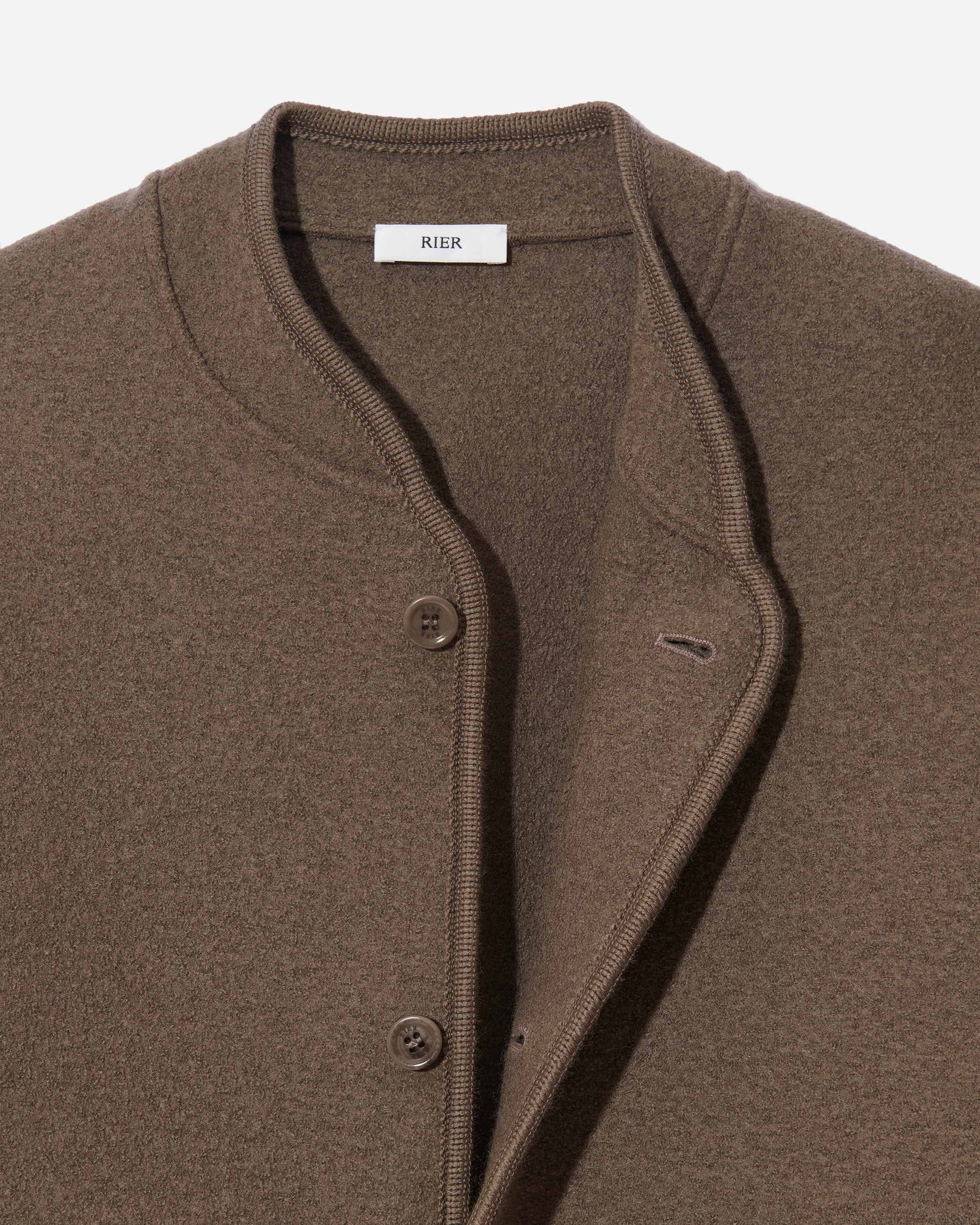 ジャケット・アウター RIER WALKER JACKET RIER | Walker jacket city crop castoro | 100% natural wool