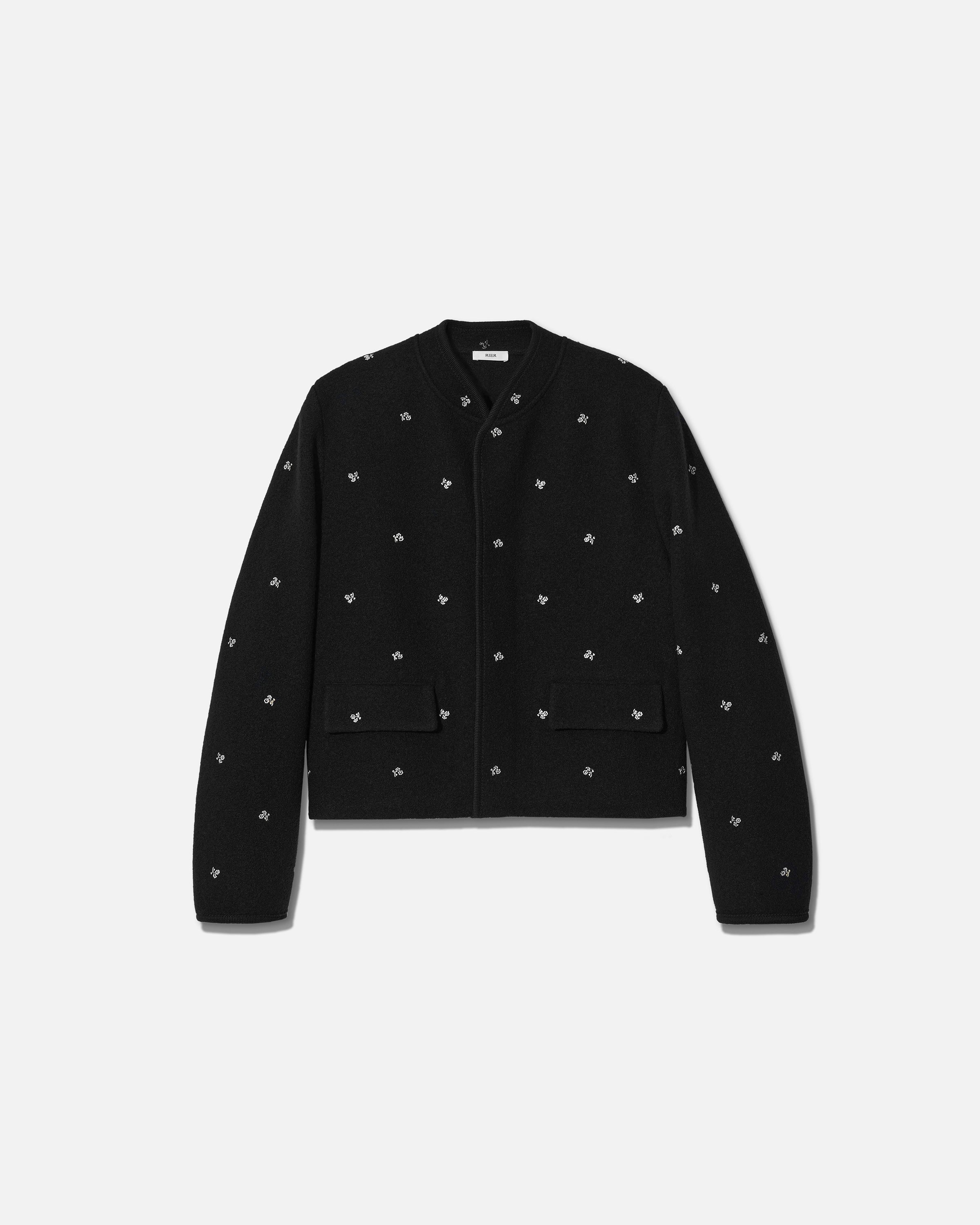 Walker jacket city crop flowers black