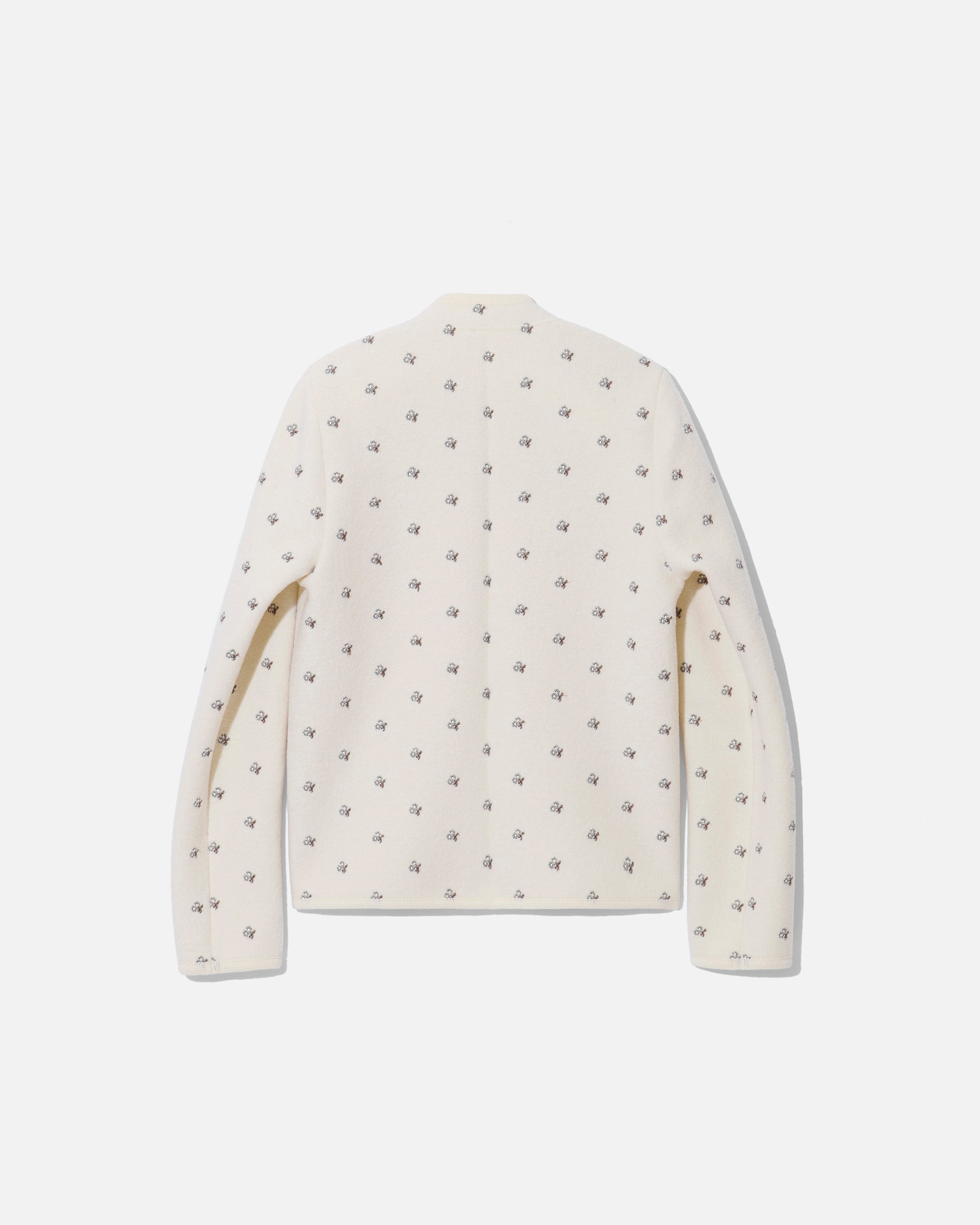 Walker jacket boxy flowers white