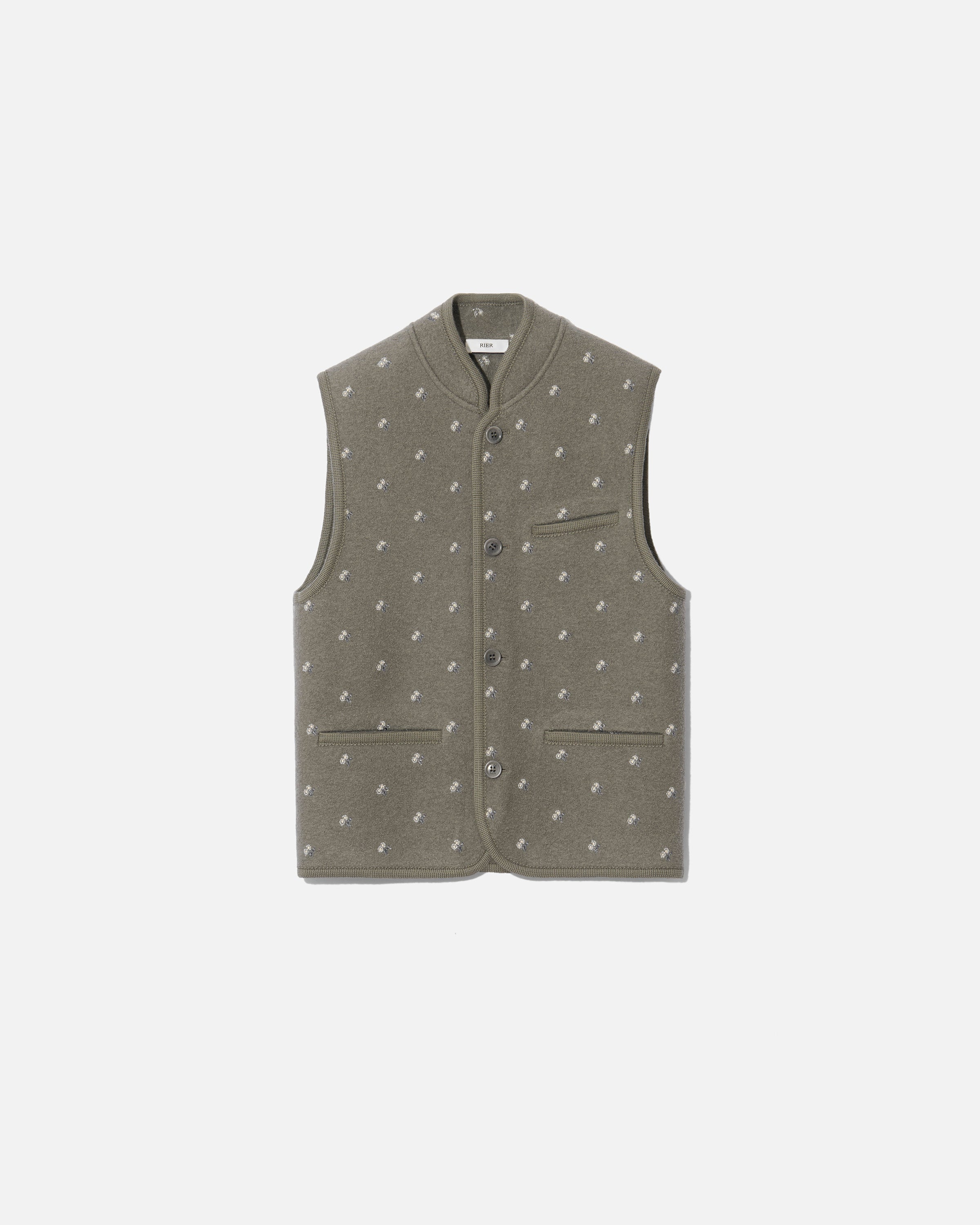 Walker gilet boxy flowers camoscio