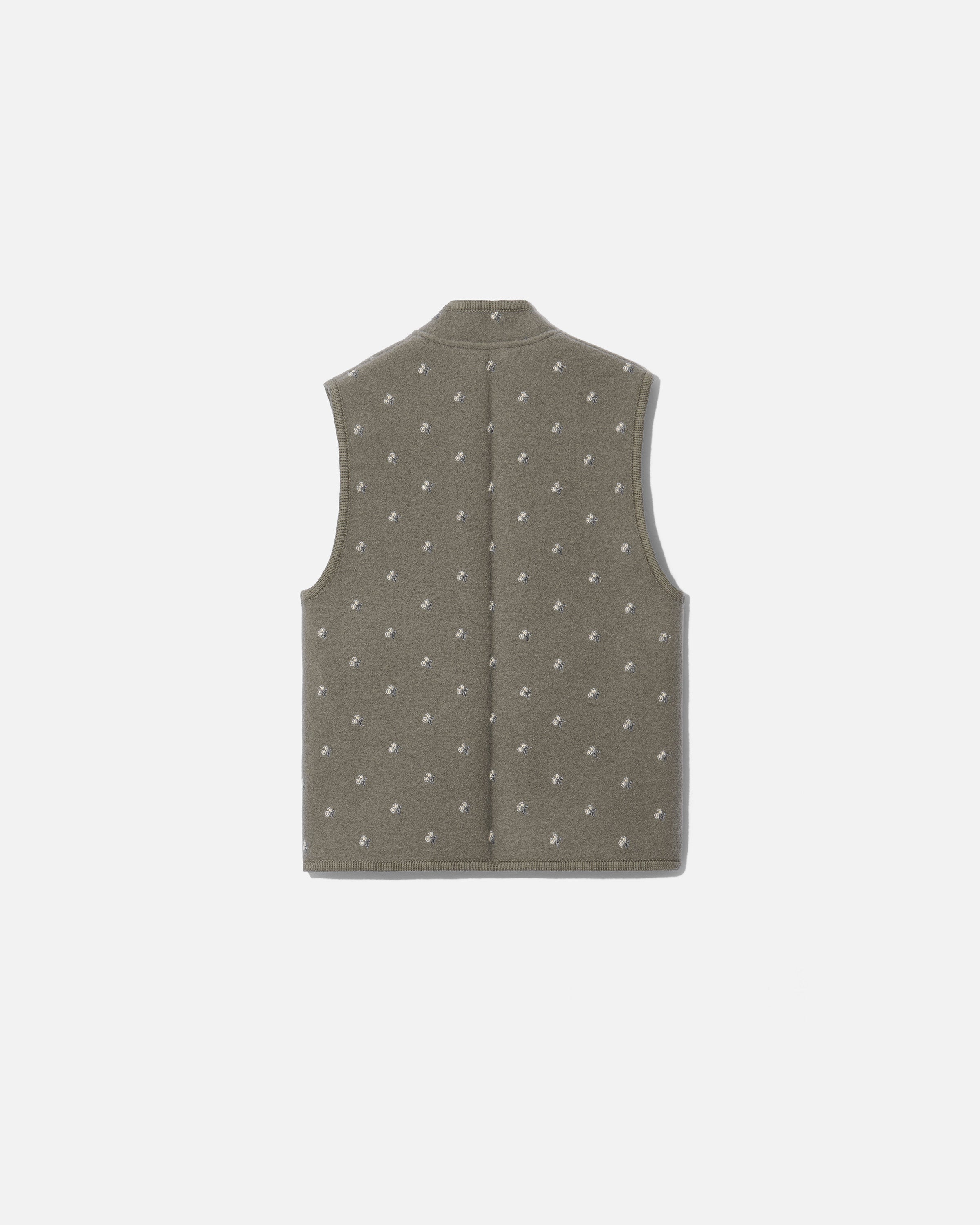 Walker gilet boxy flowers camoscio