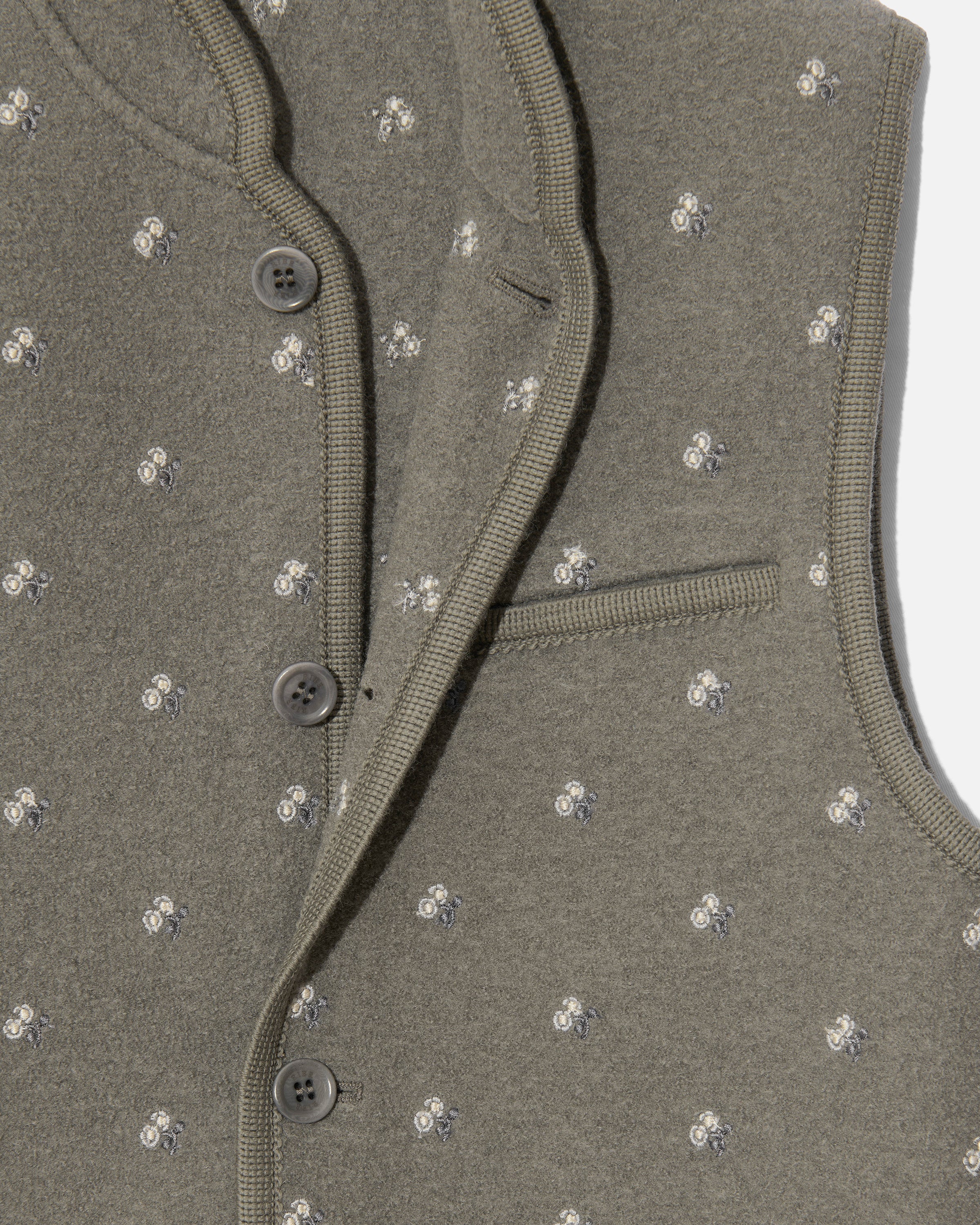 トップス RIER WALKER GILET FELTED FLOWERS RIER | Walker gilet boxy flowers camoscio | 100% natural wool