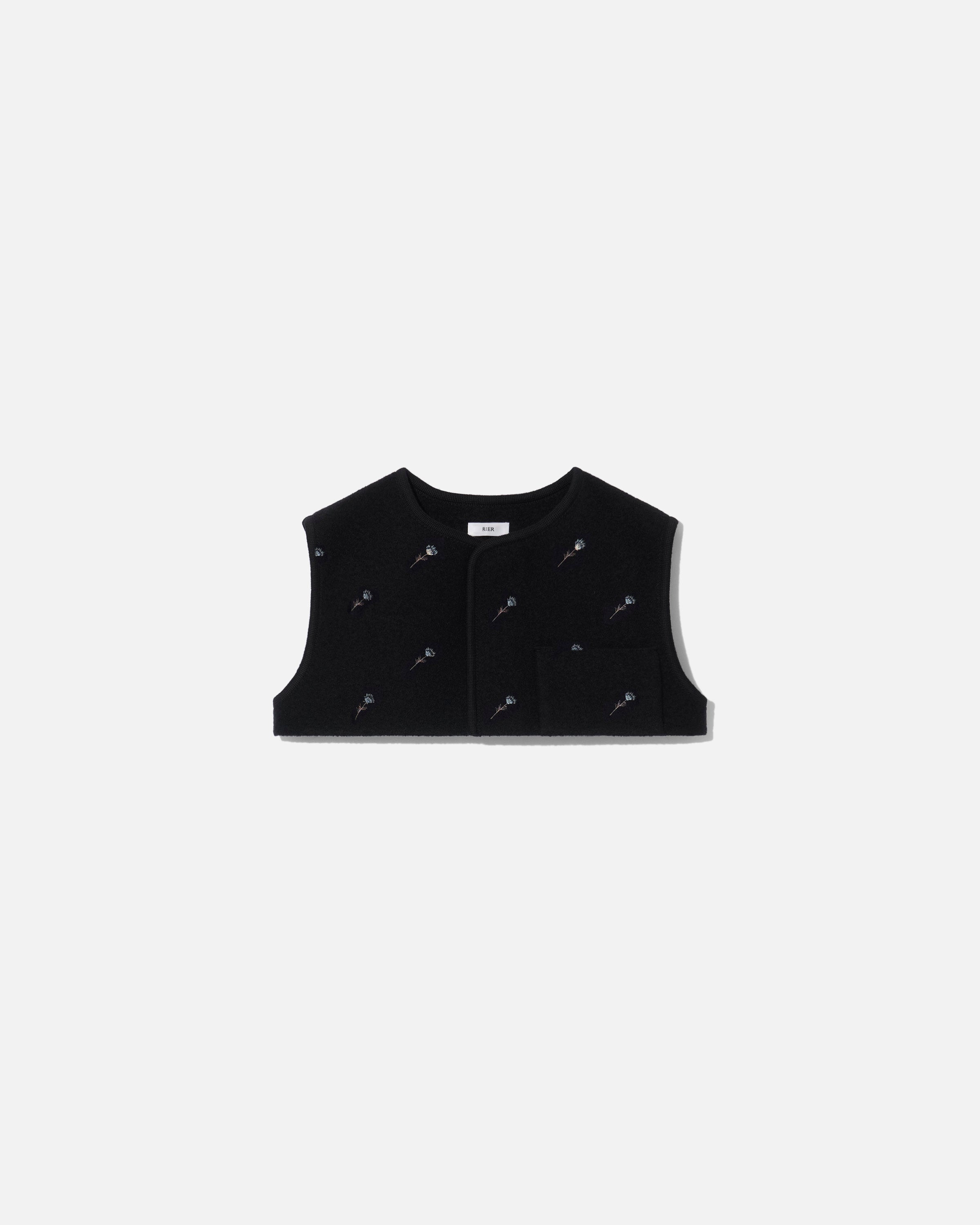 RIER リア FLOWERS WALKERS TOP ベスト レディース RIER(リア) ”WALKER GILET FLOWERS BLACK花柄ベスト96-08-24-08402 96