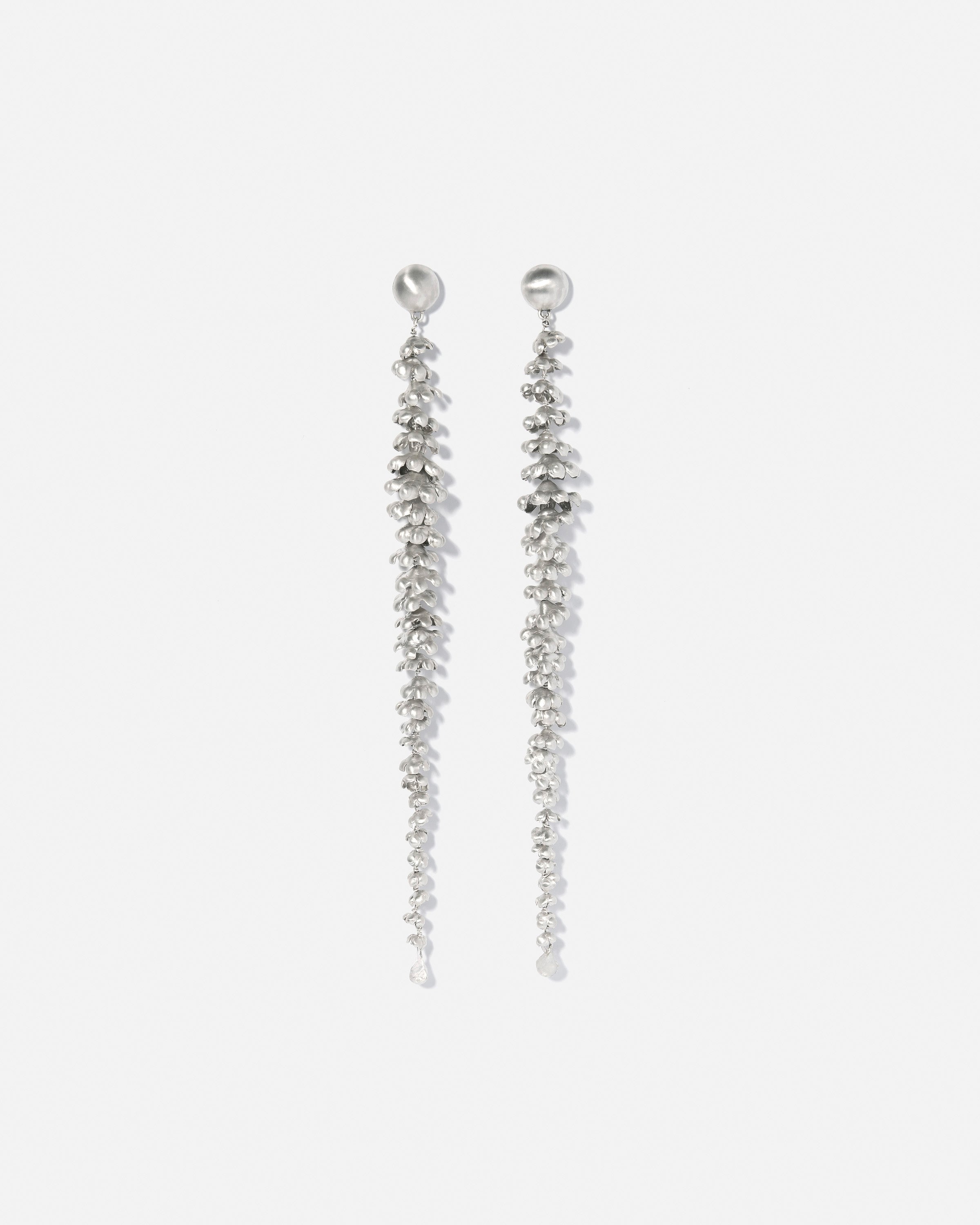 RIER, product: Sterling-silver earrings long pinecone (fig. 1)