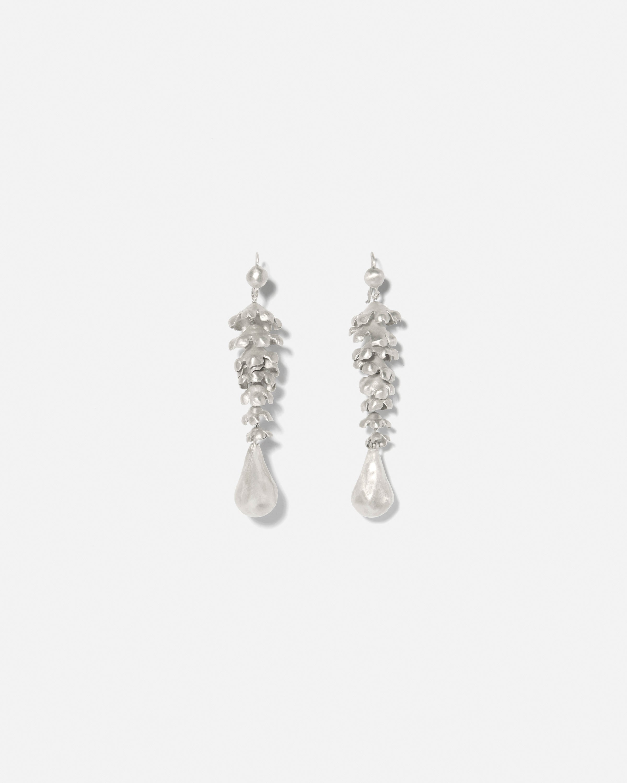 Sterling-silver earrings medium pinecone
