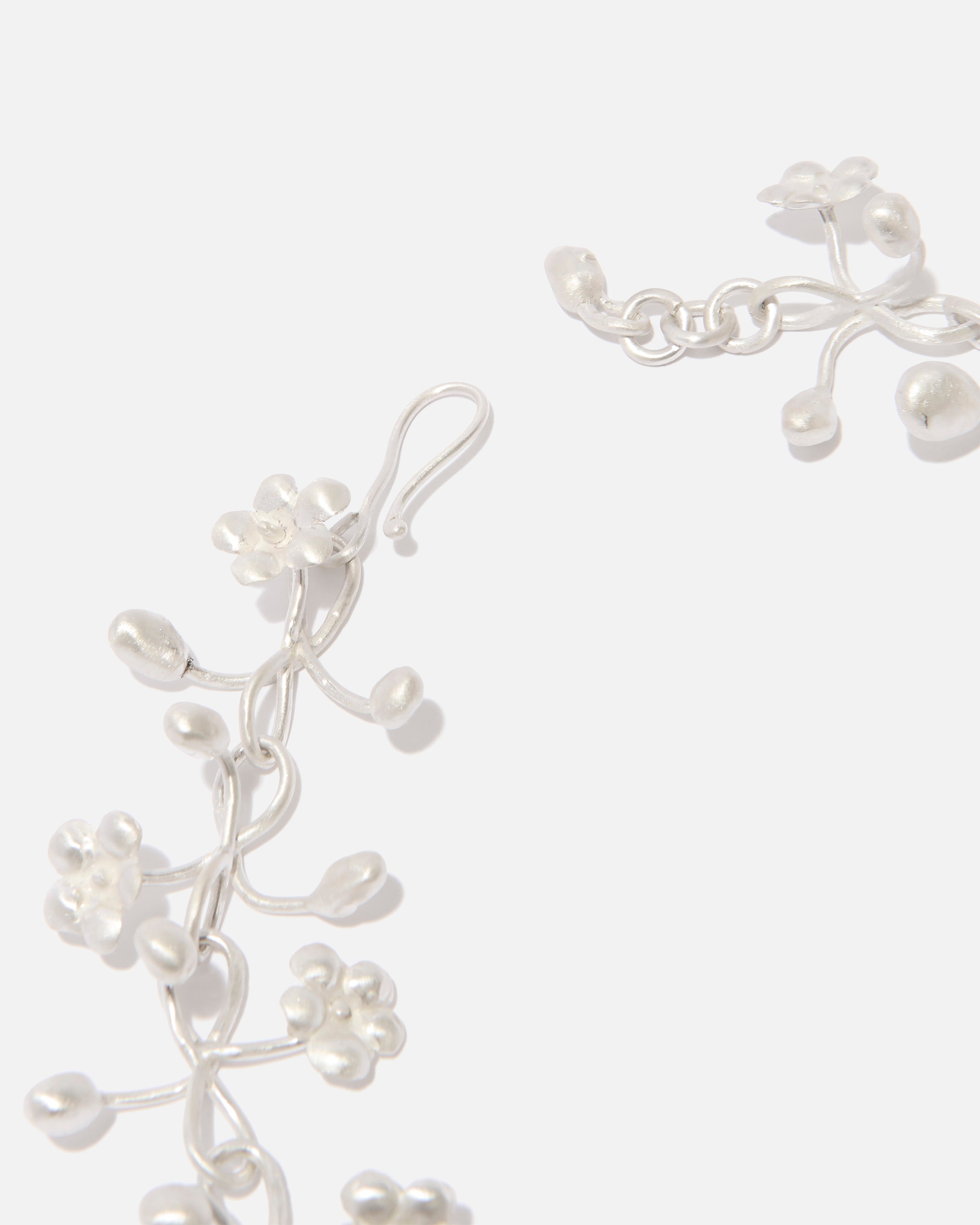 Sterling-silver necklace flowers