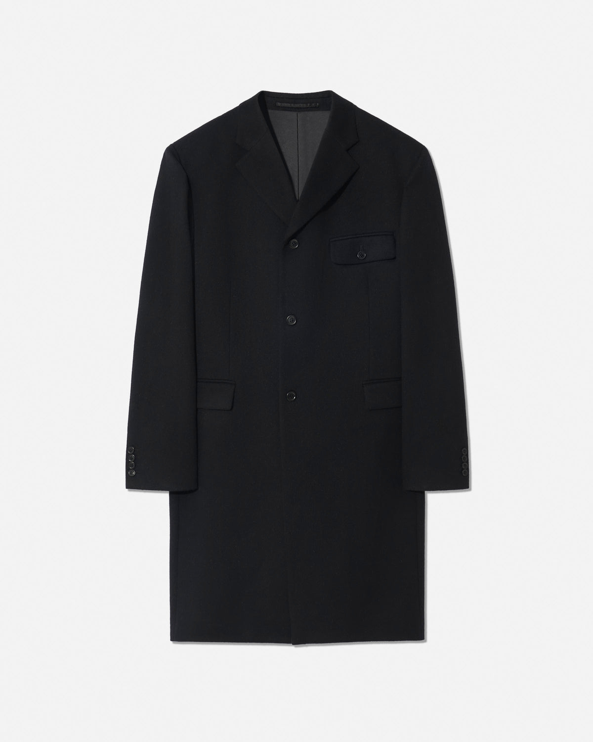 Loden coat 3 buttons black