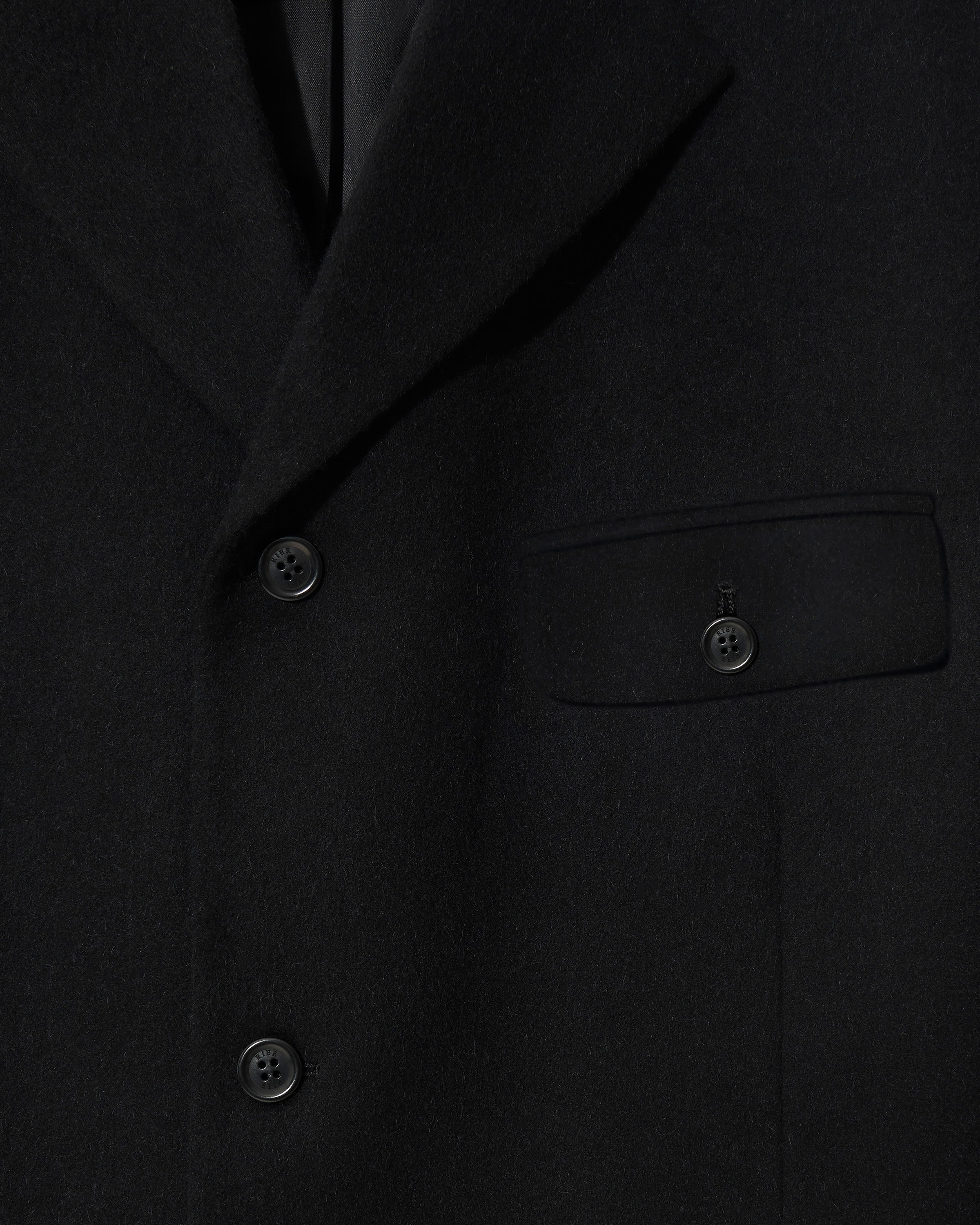 RIER, product: Loden coat 3 buttons black (fig. 3)