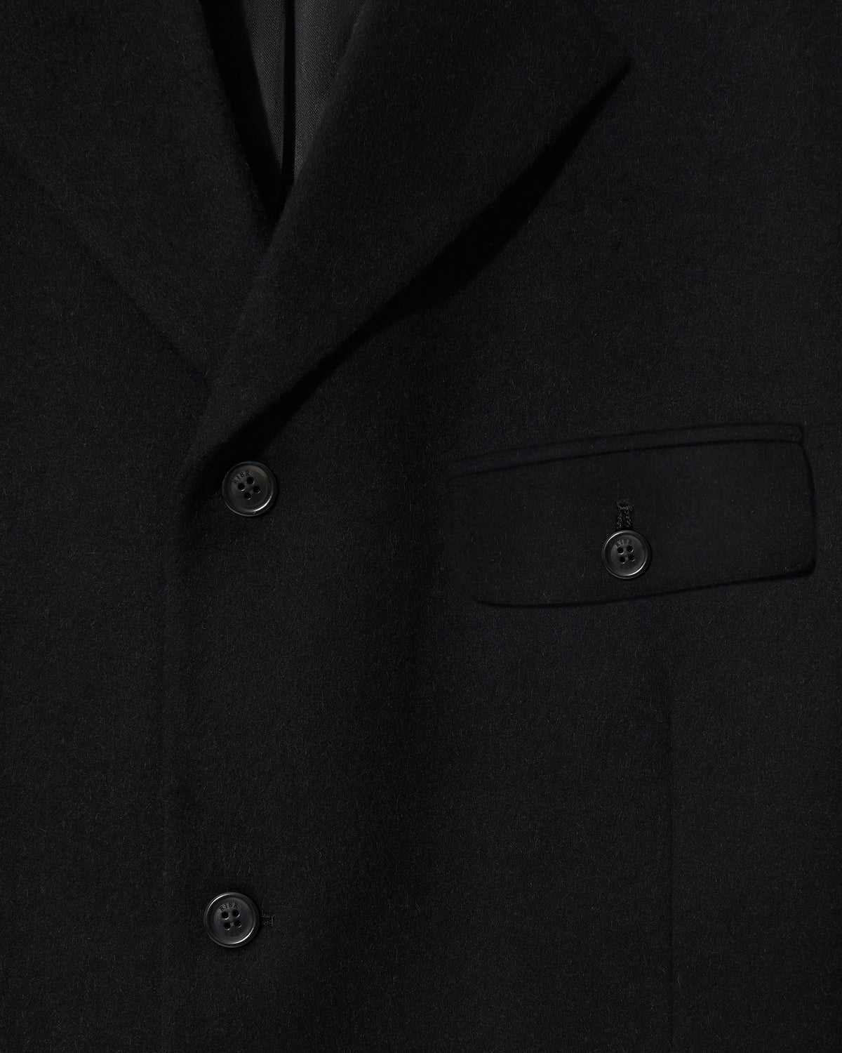 Loden coat 3 buttons black