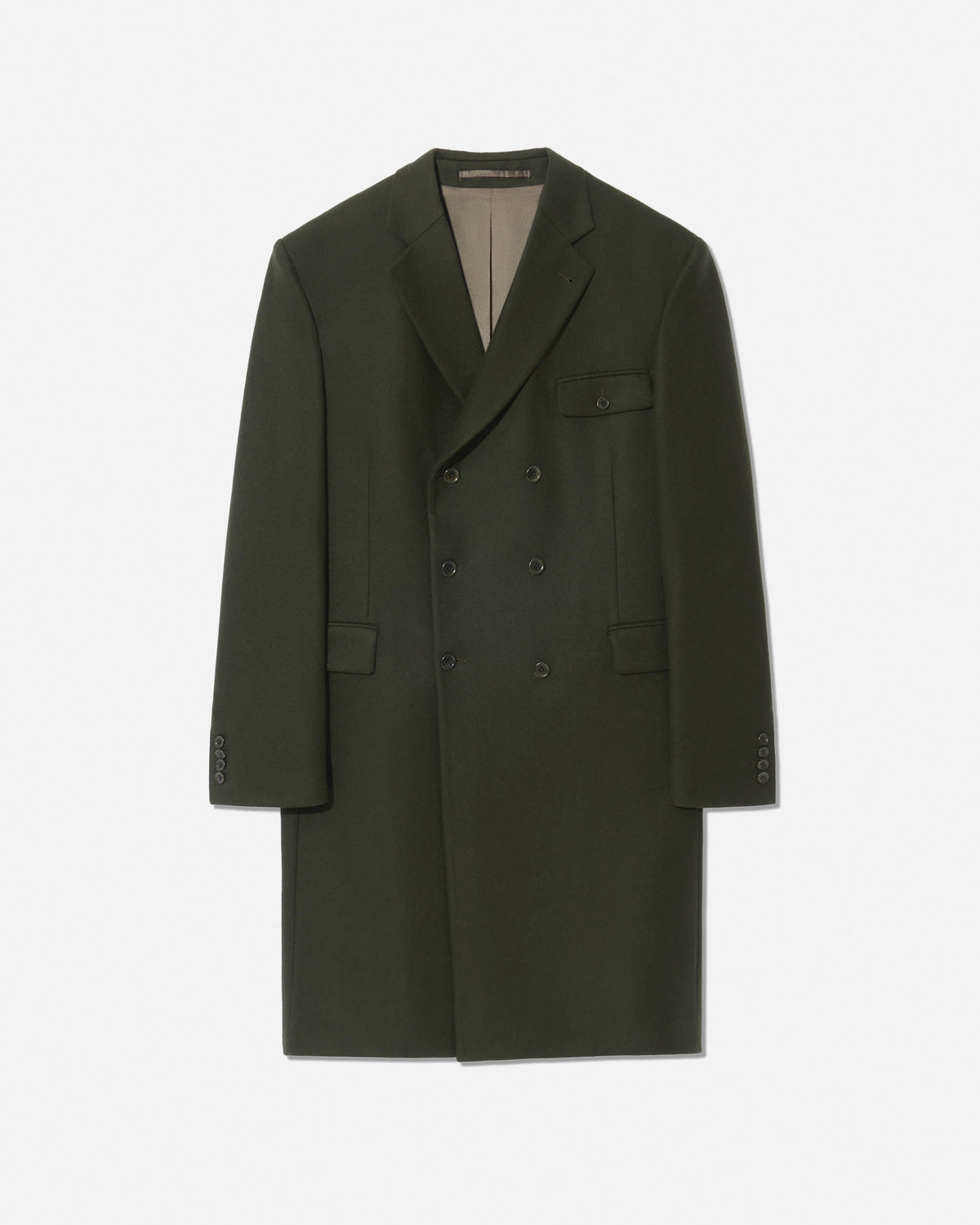 Loden coat double breasted forest
