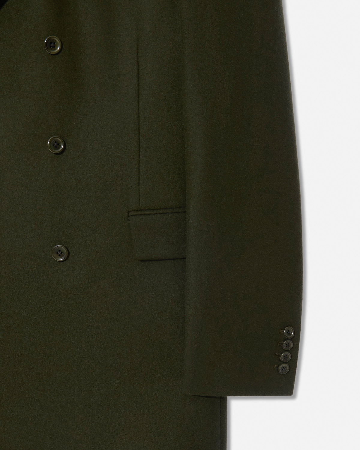 Loden coat double breasted forest