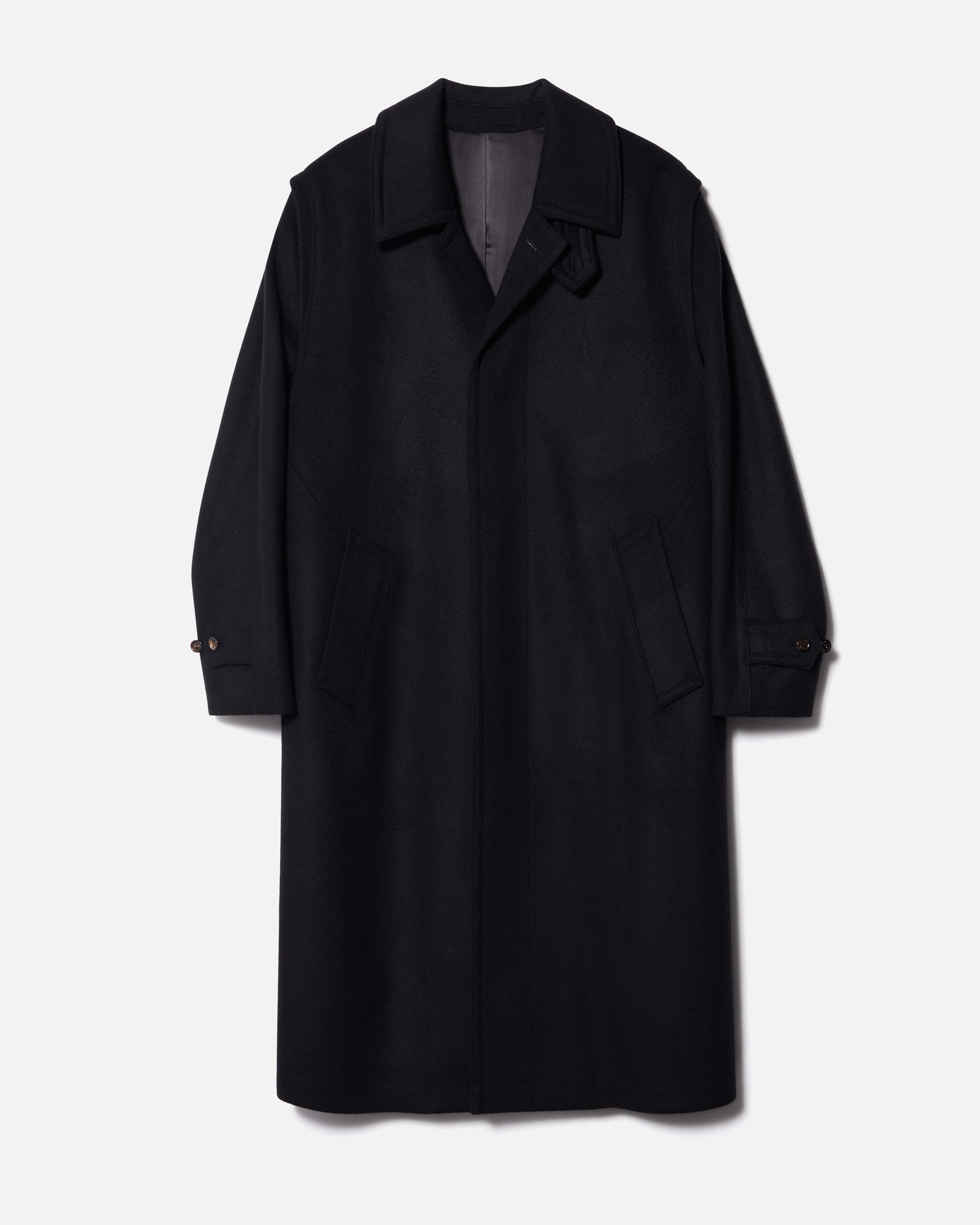 rier coat black - ステンカラーコート
