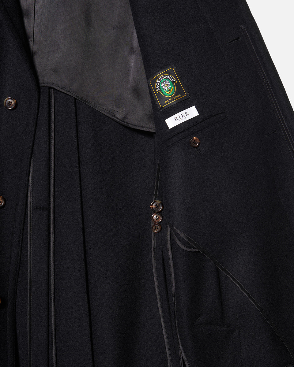 RIER | Loden coat classic black| 100% fine wool | made in