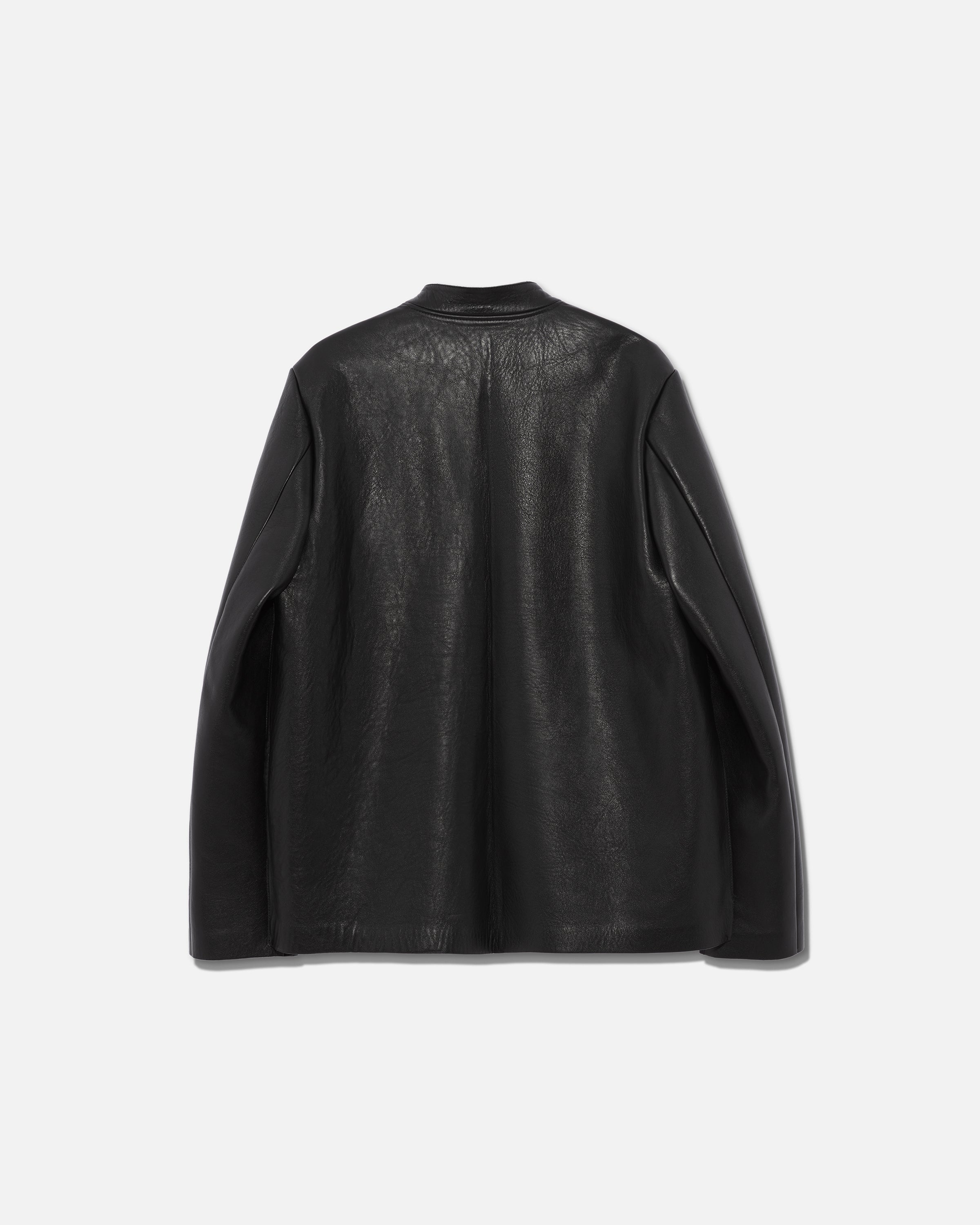 Bonded leather jacket black