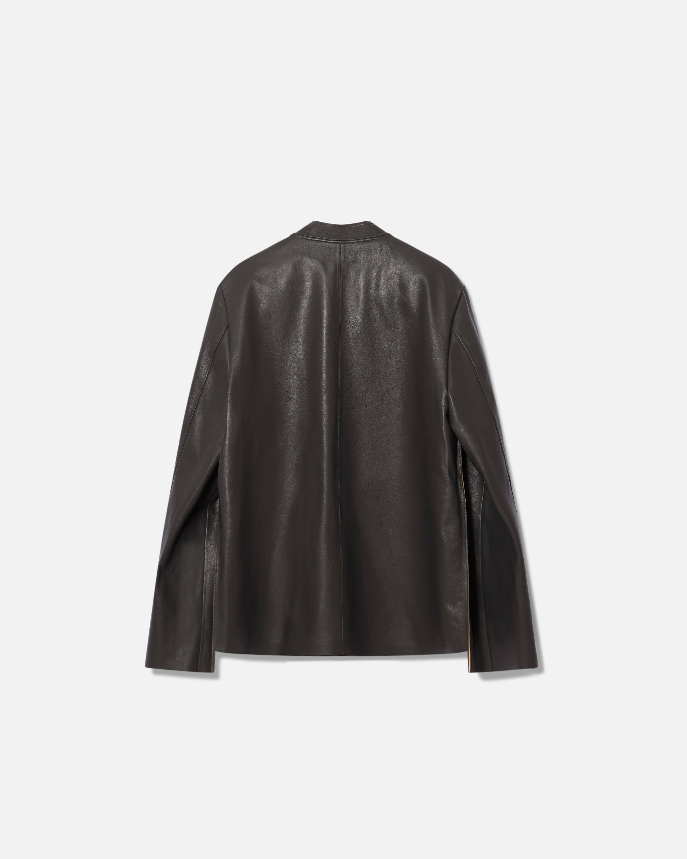 Bonded leather jacket ardoise