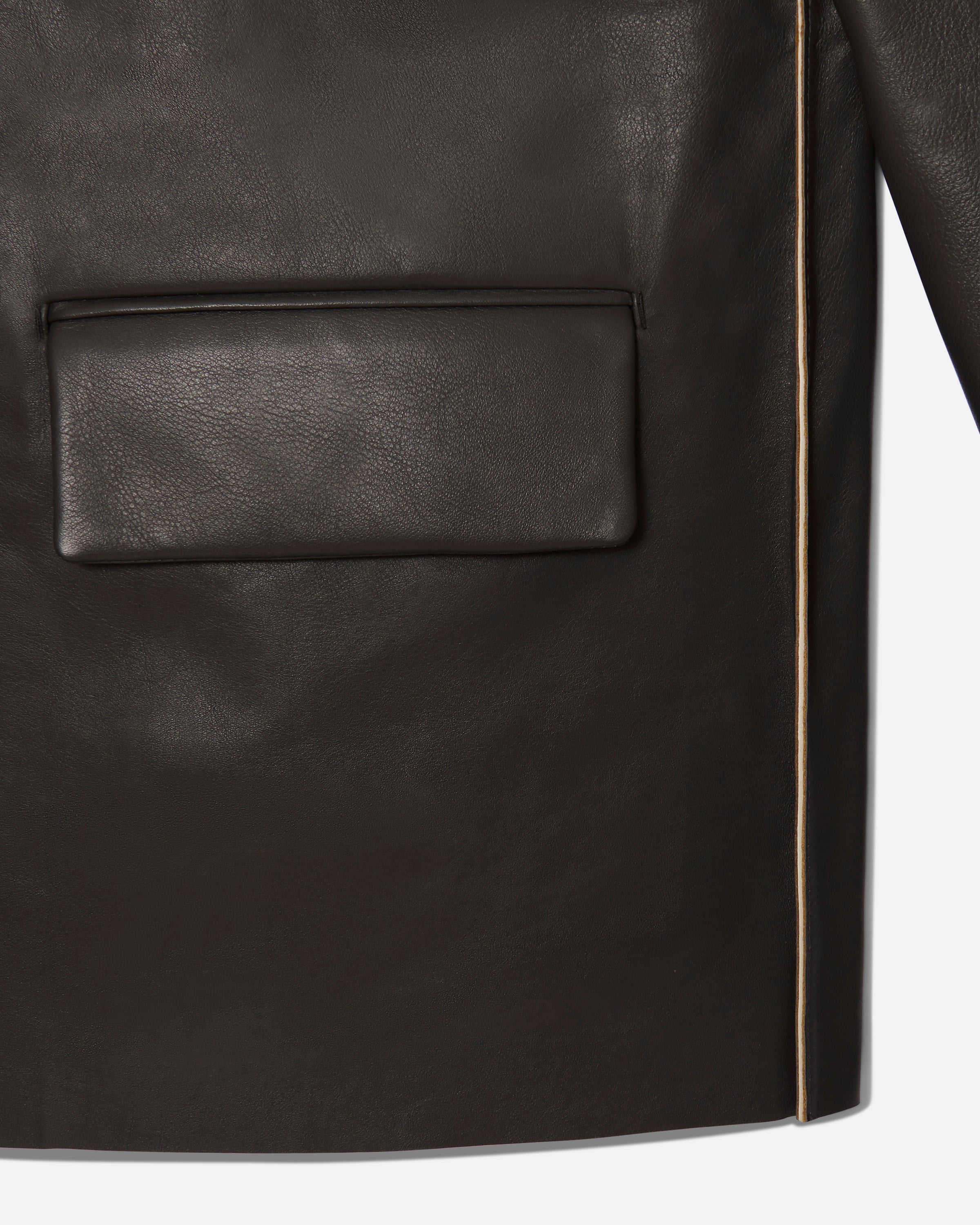 Bonded leather jacket ardoise