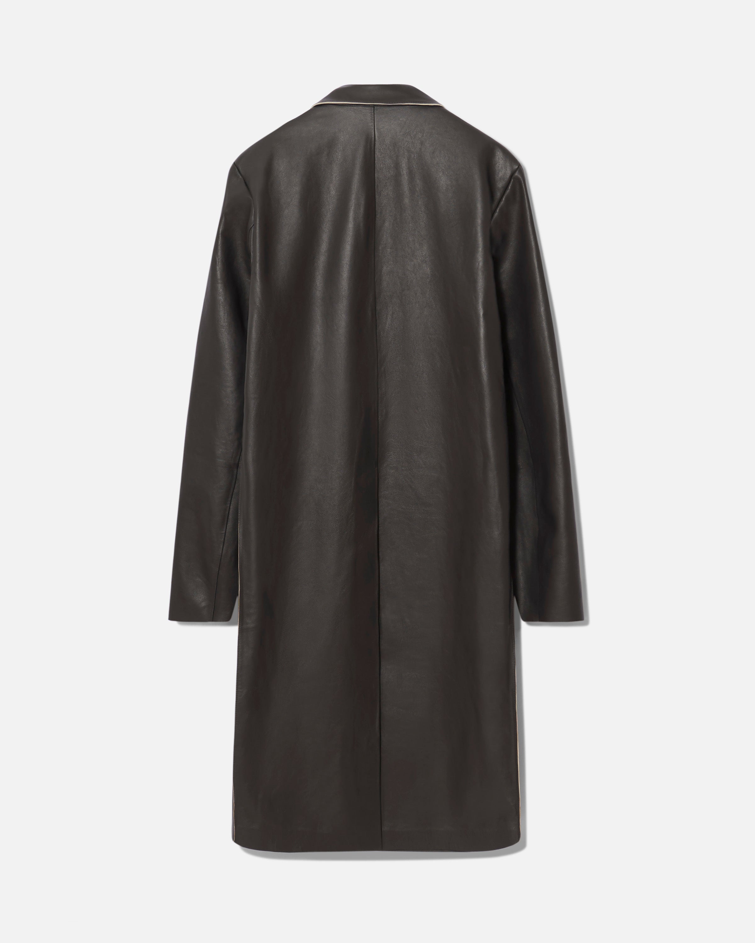 Bonded leather coat ardoise