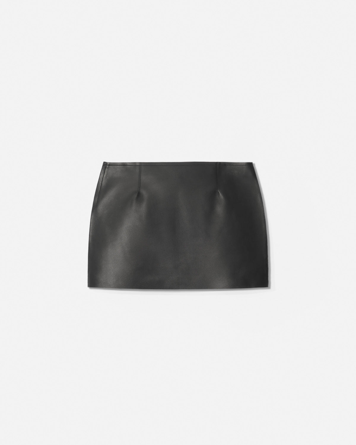 Bonded leather mini skirt black