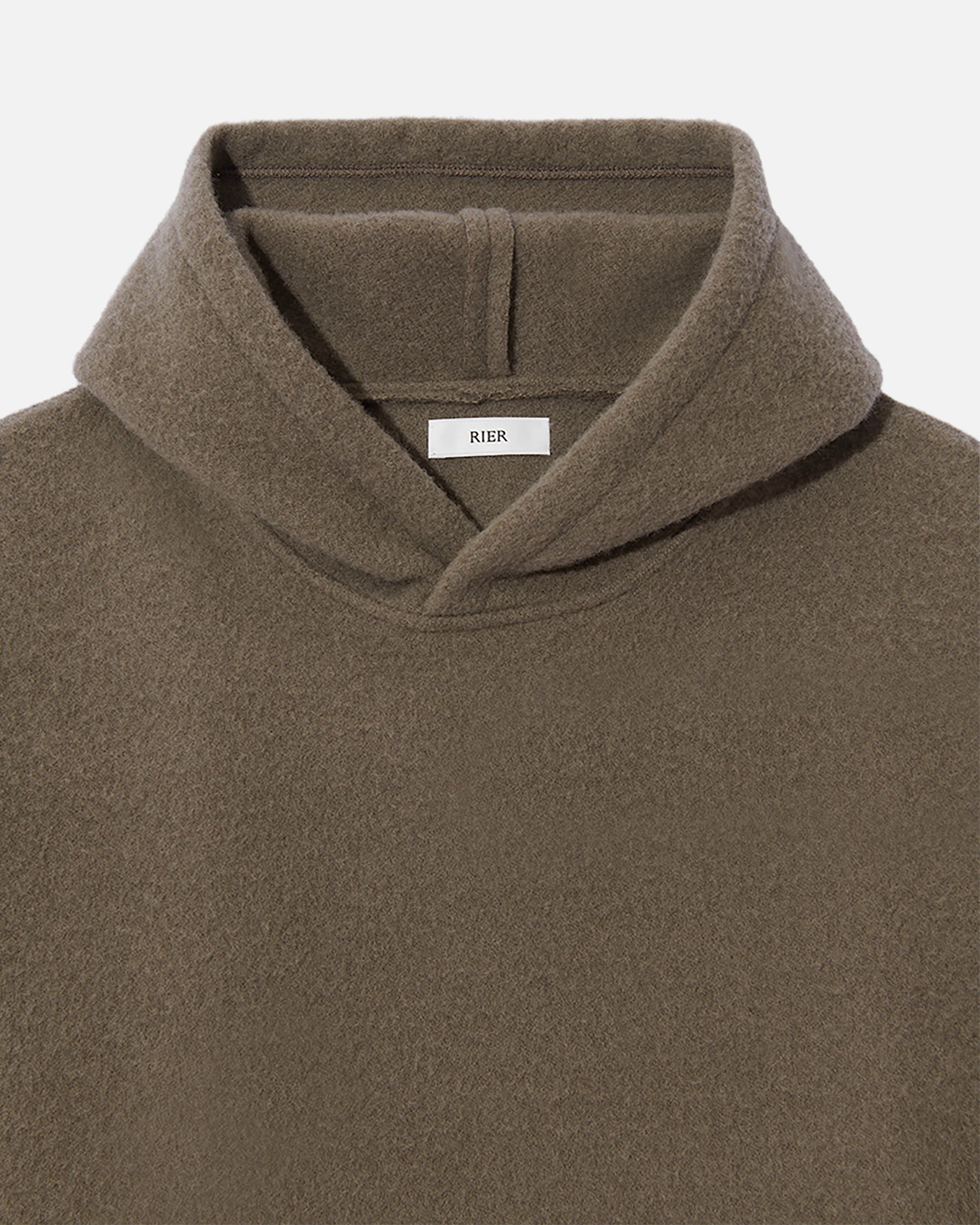 RIER | Fleece hoodie crop argile | Made in Austria | Rier