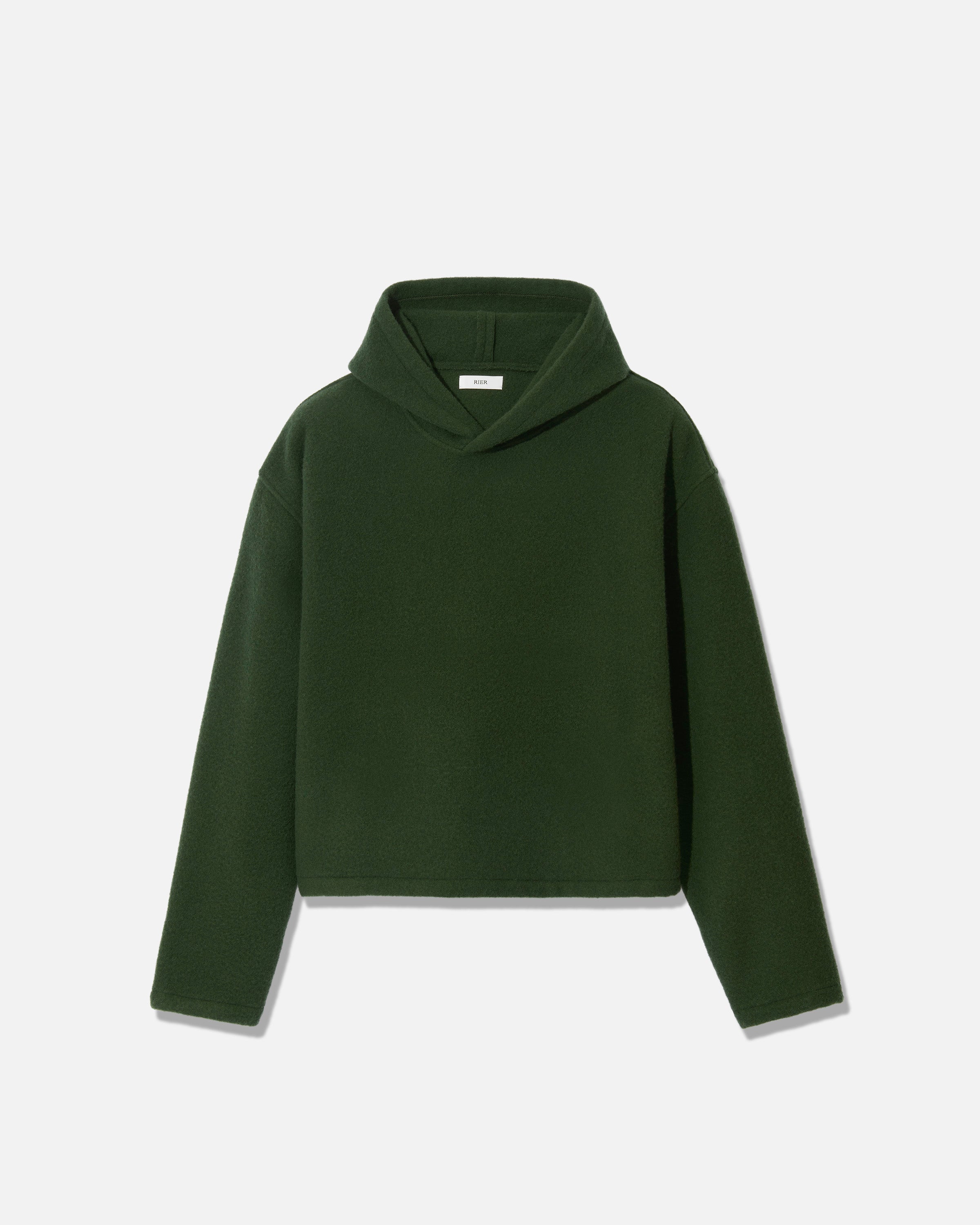 Fleece hoodie crop ivy