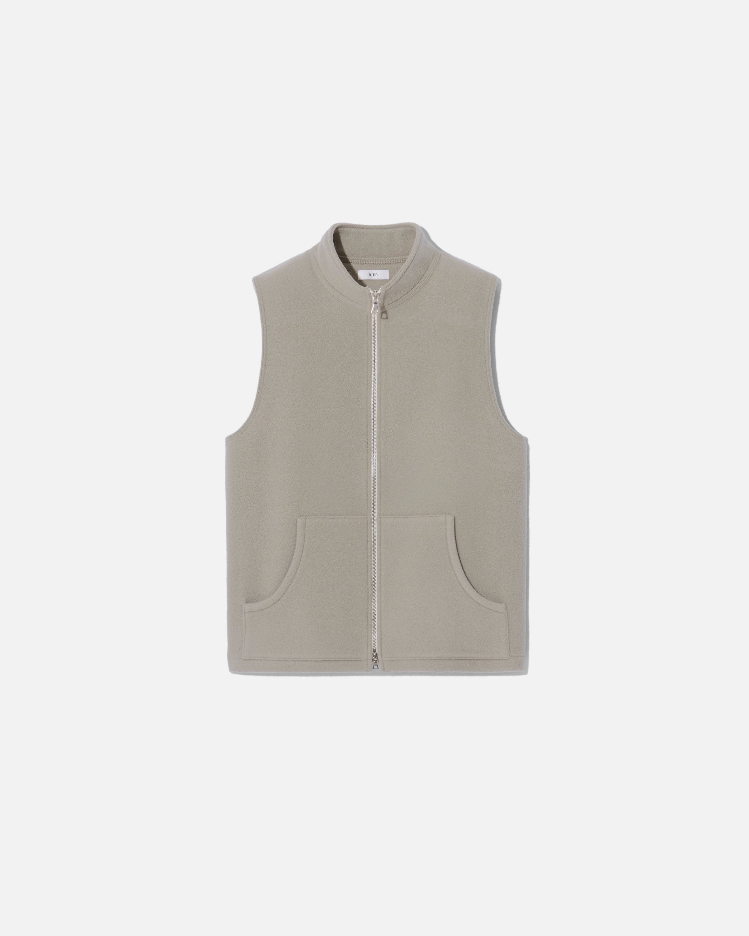 Fleece gilet full zip fog