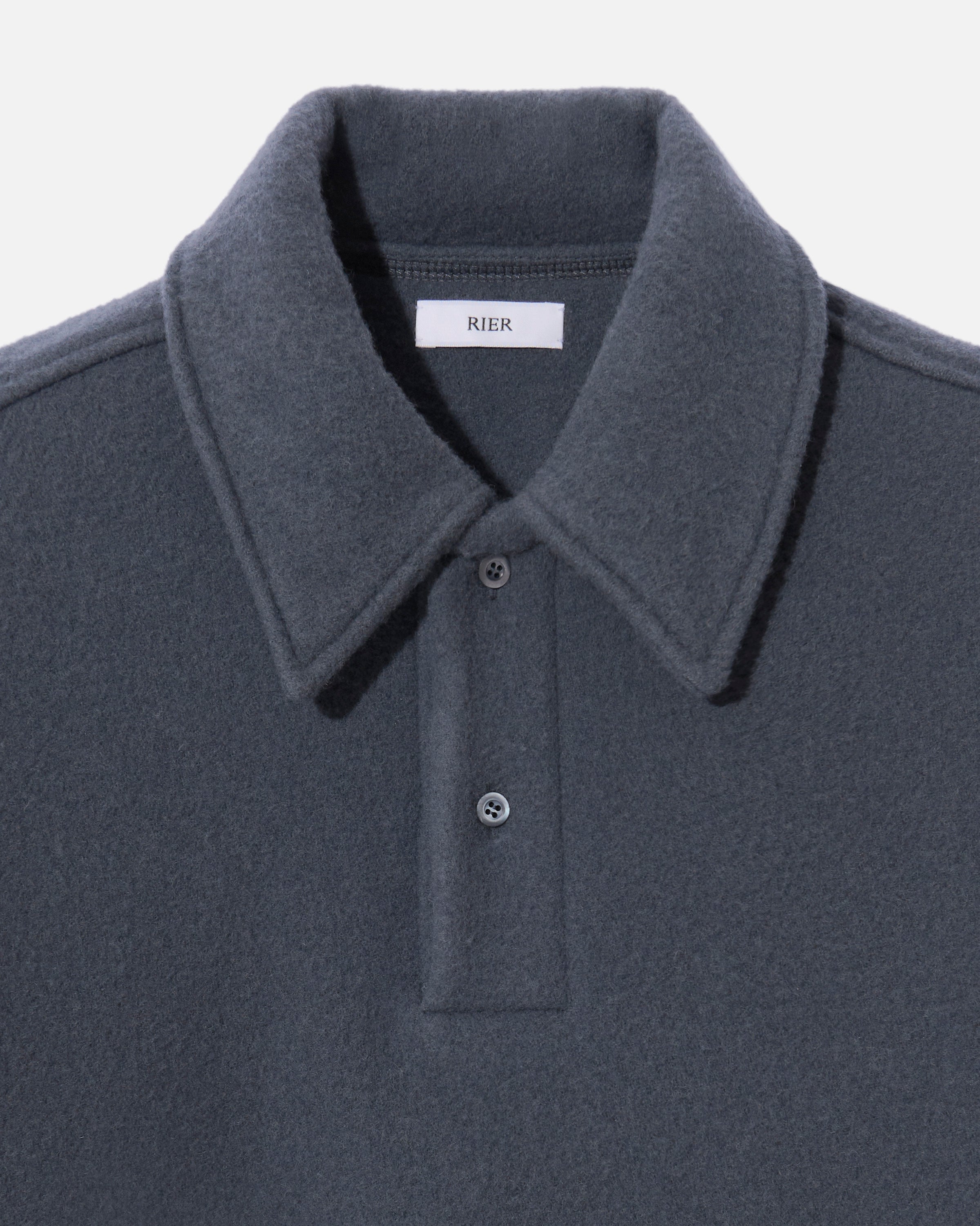 Fleece polo ardoise
