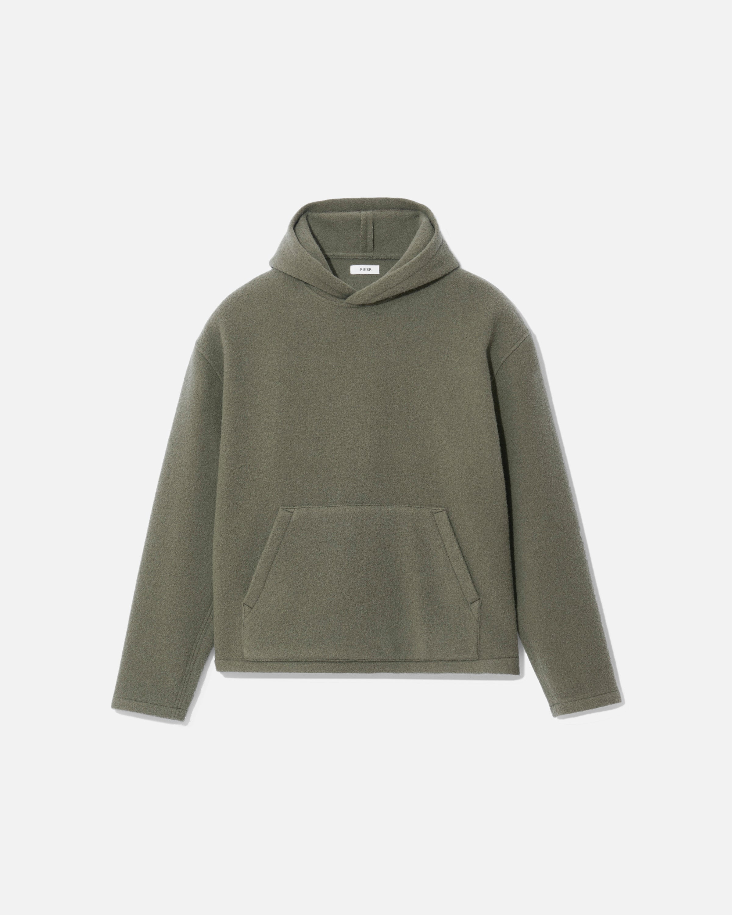 Fleece hoodie camoscio