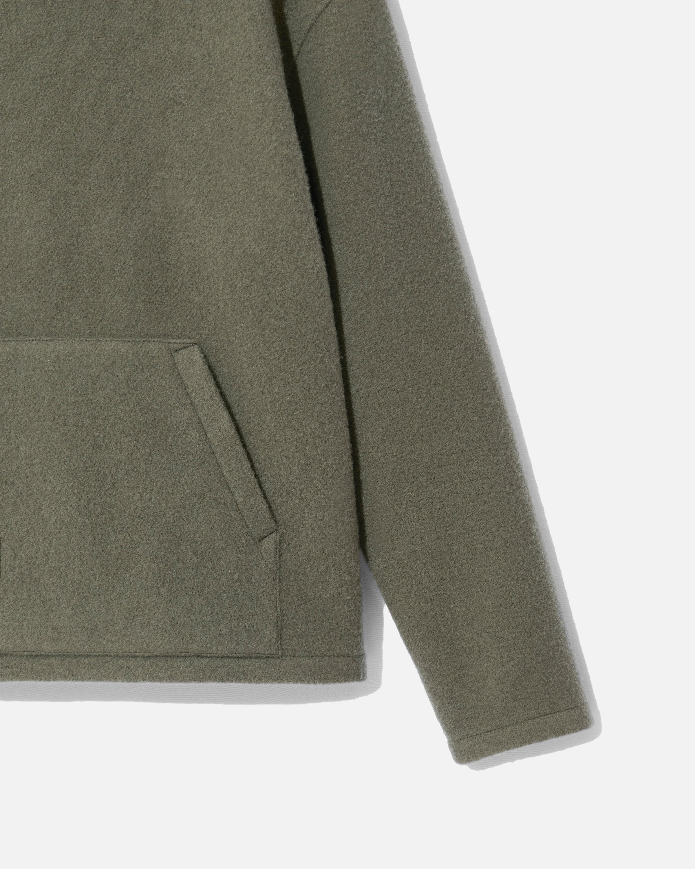 Fleece hoodie camoscio