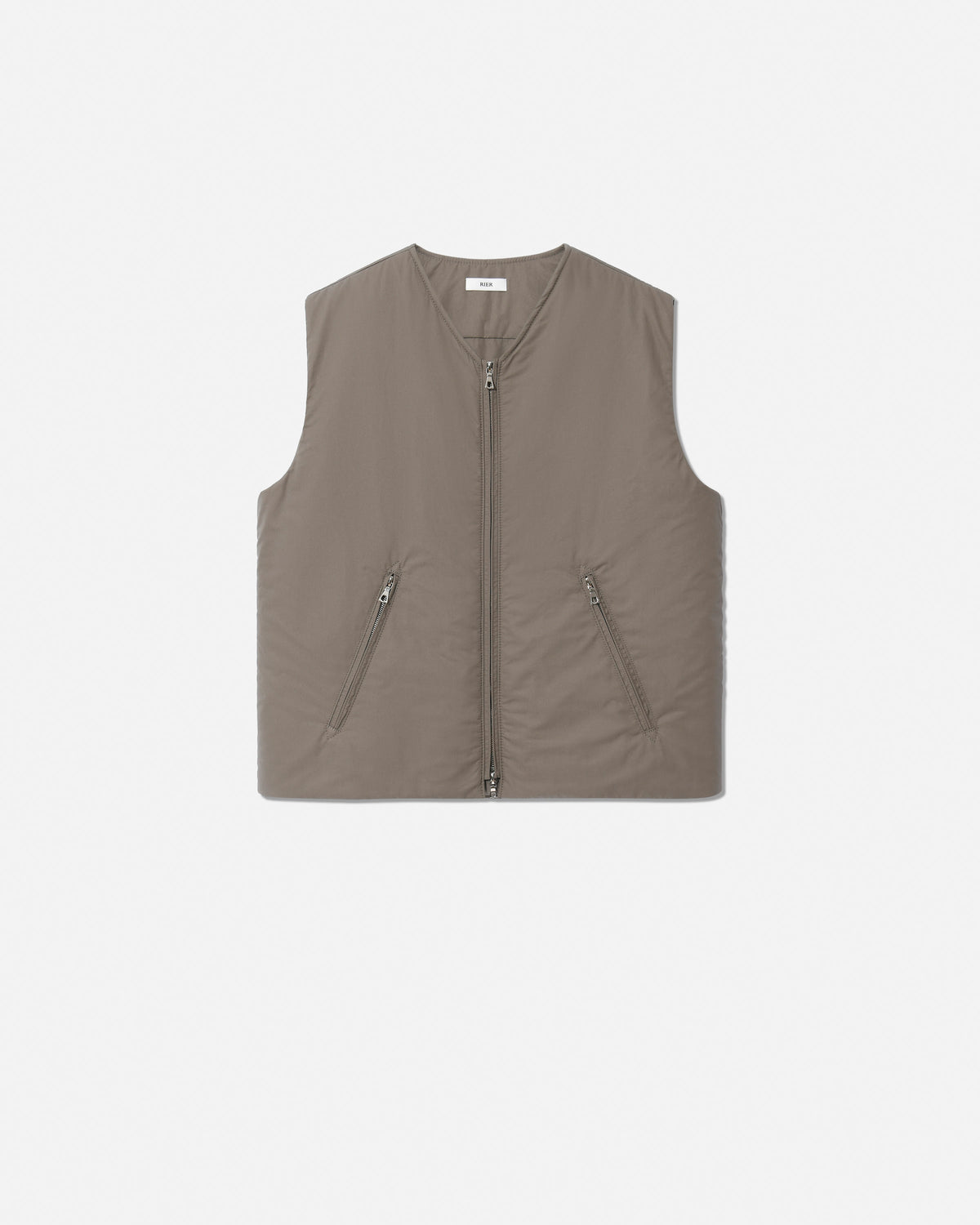 Gilet cotton padded argile