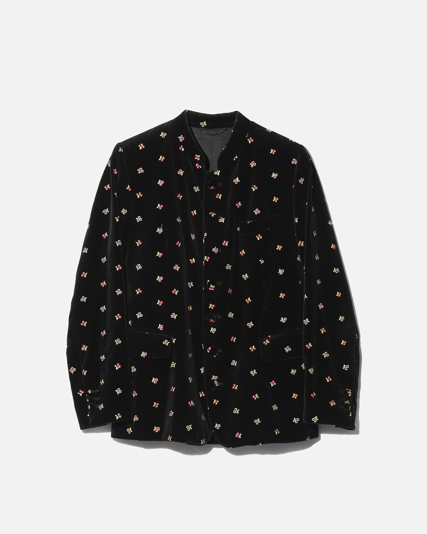 Sakko velvet flowers black