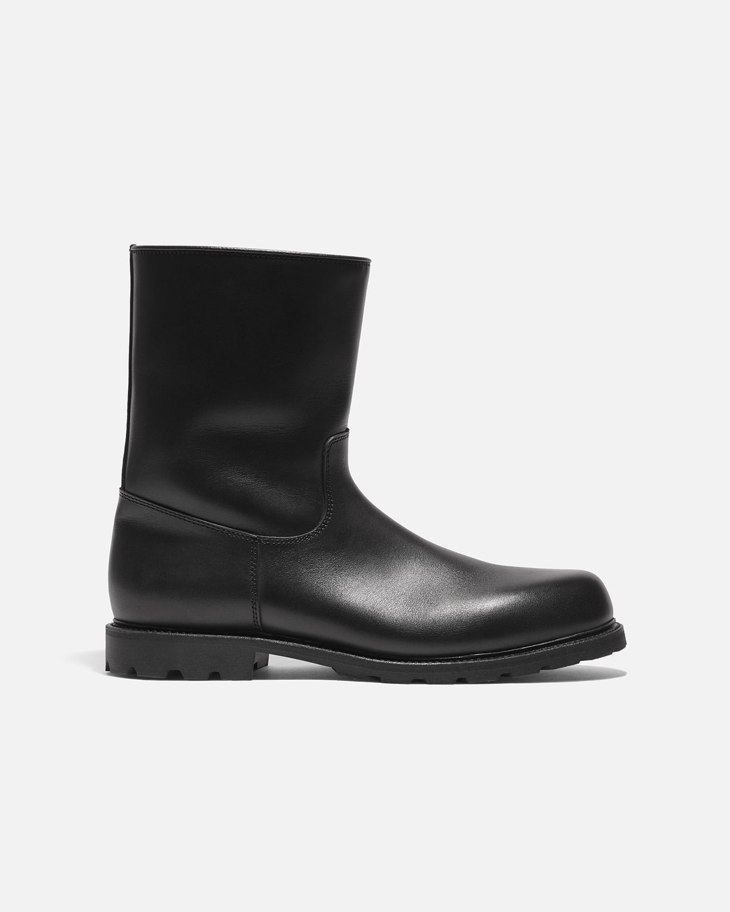 City boots black with leather lining