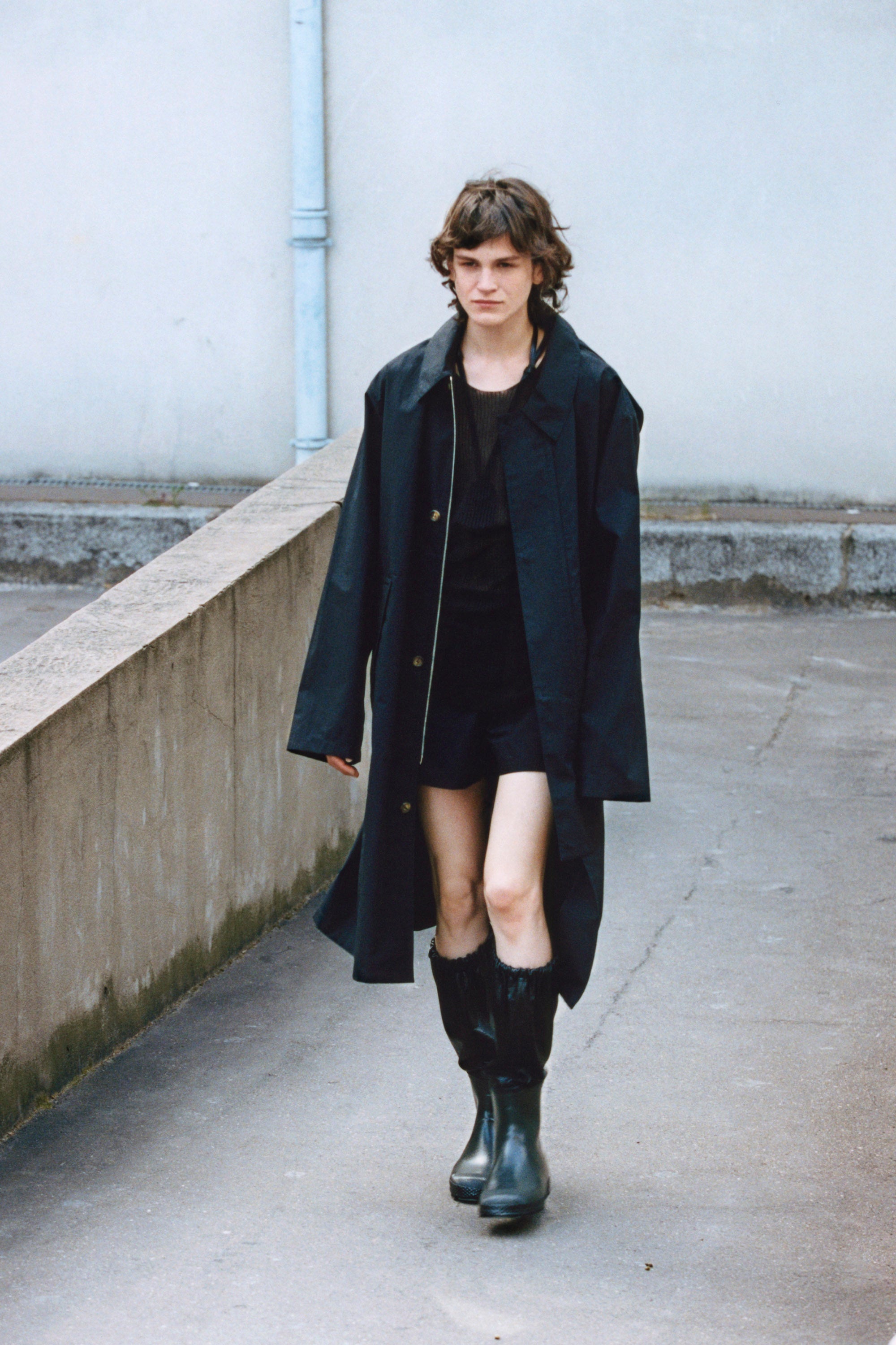 Parka cotton waxed black