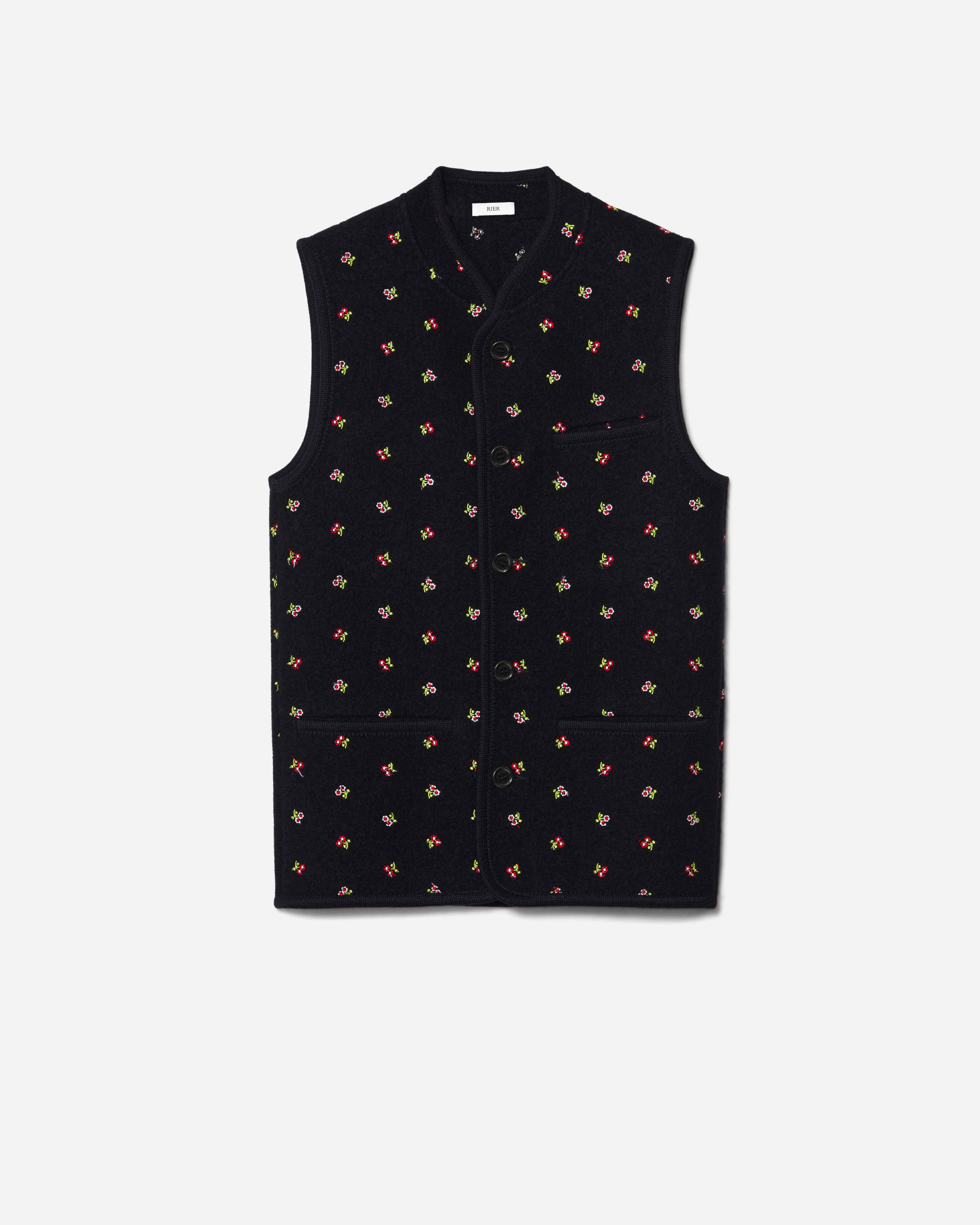 Walker gilet flowers black