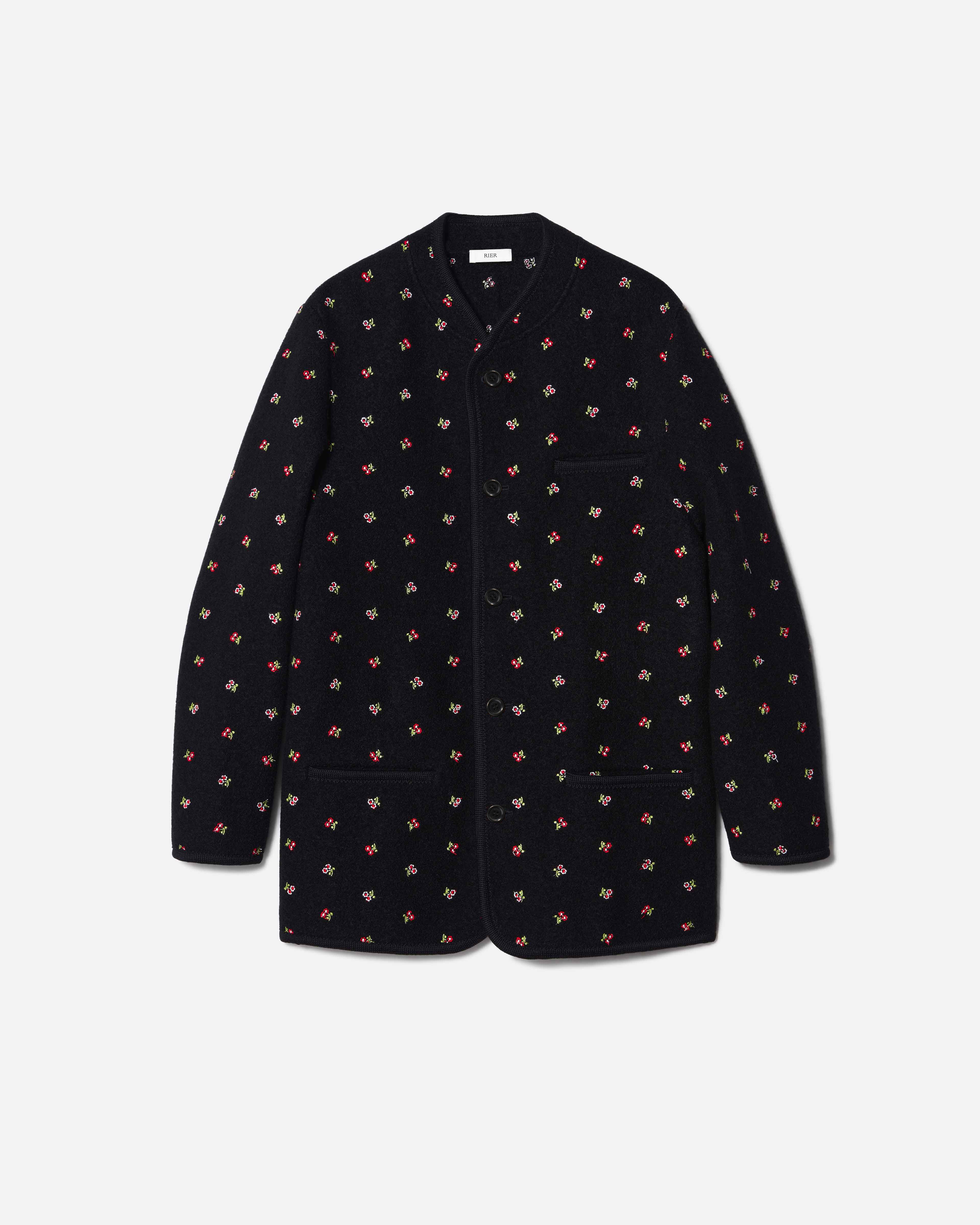 Walker jacket flowers black