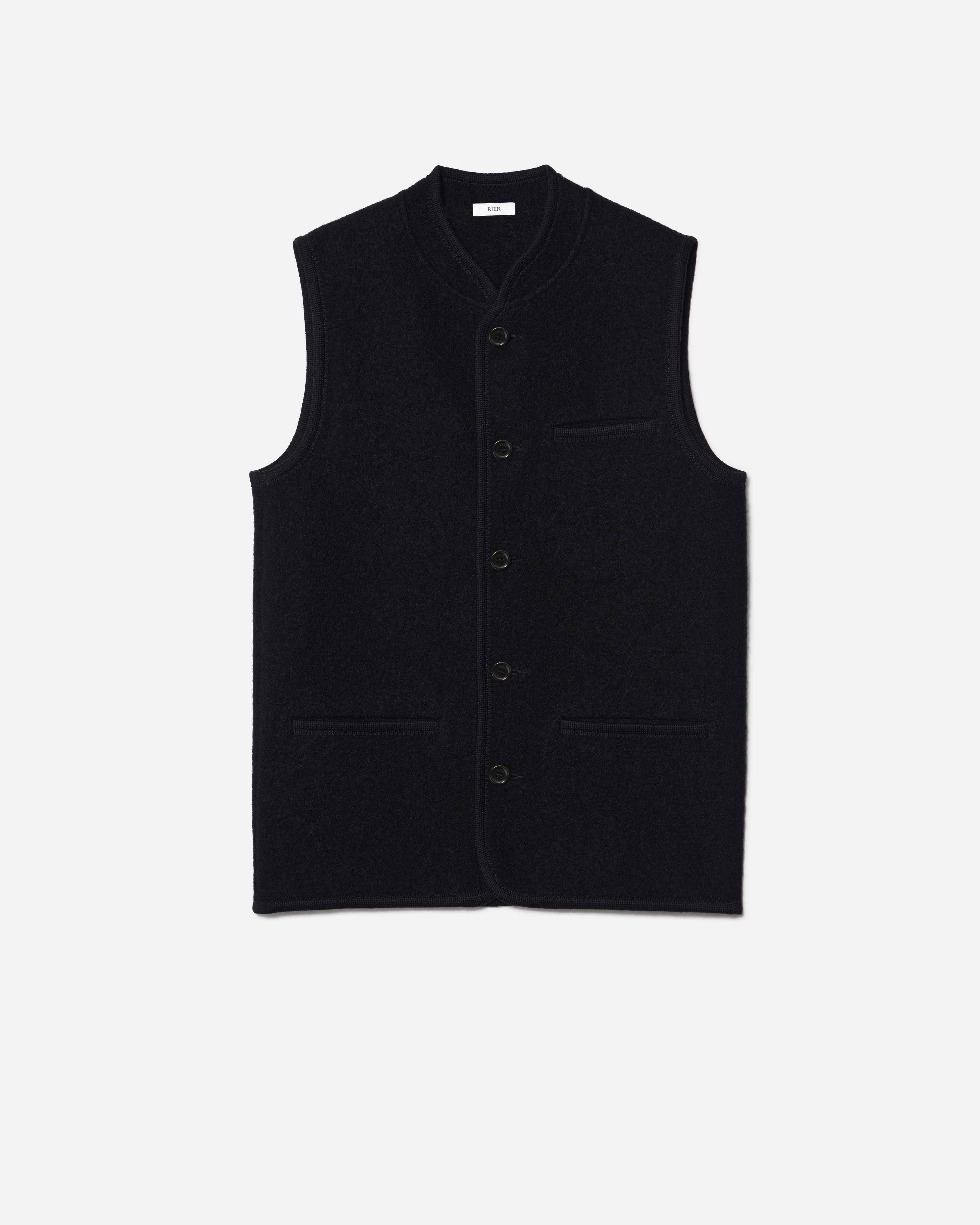 RIER — Walker gilet black | 100% natural wool | made in Austria | Rier