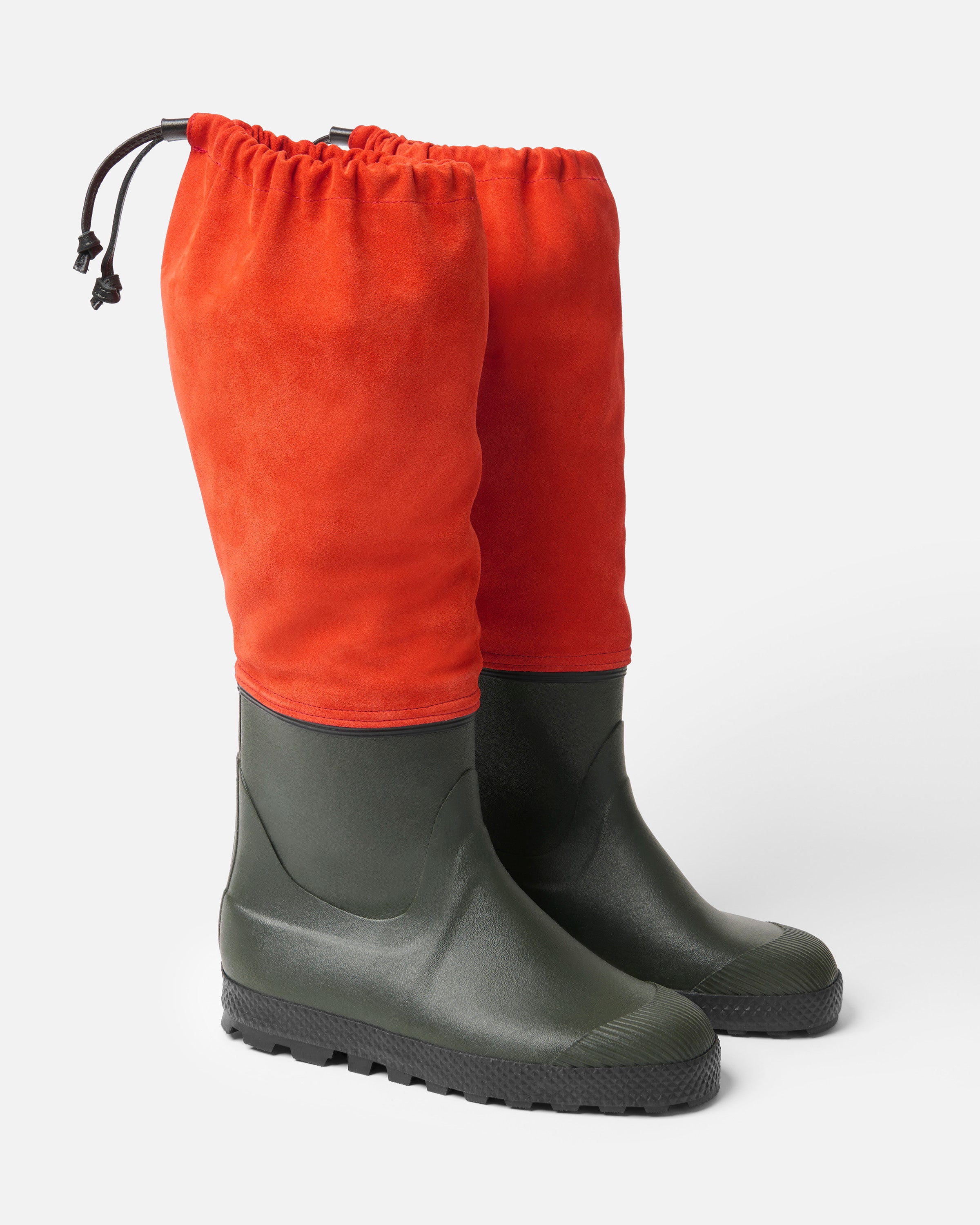 Rain boots velour orange