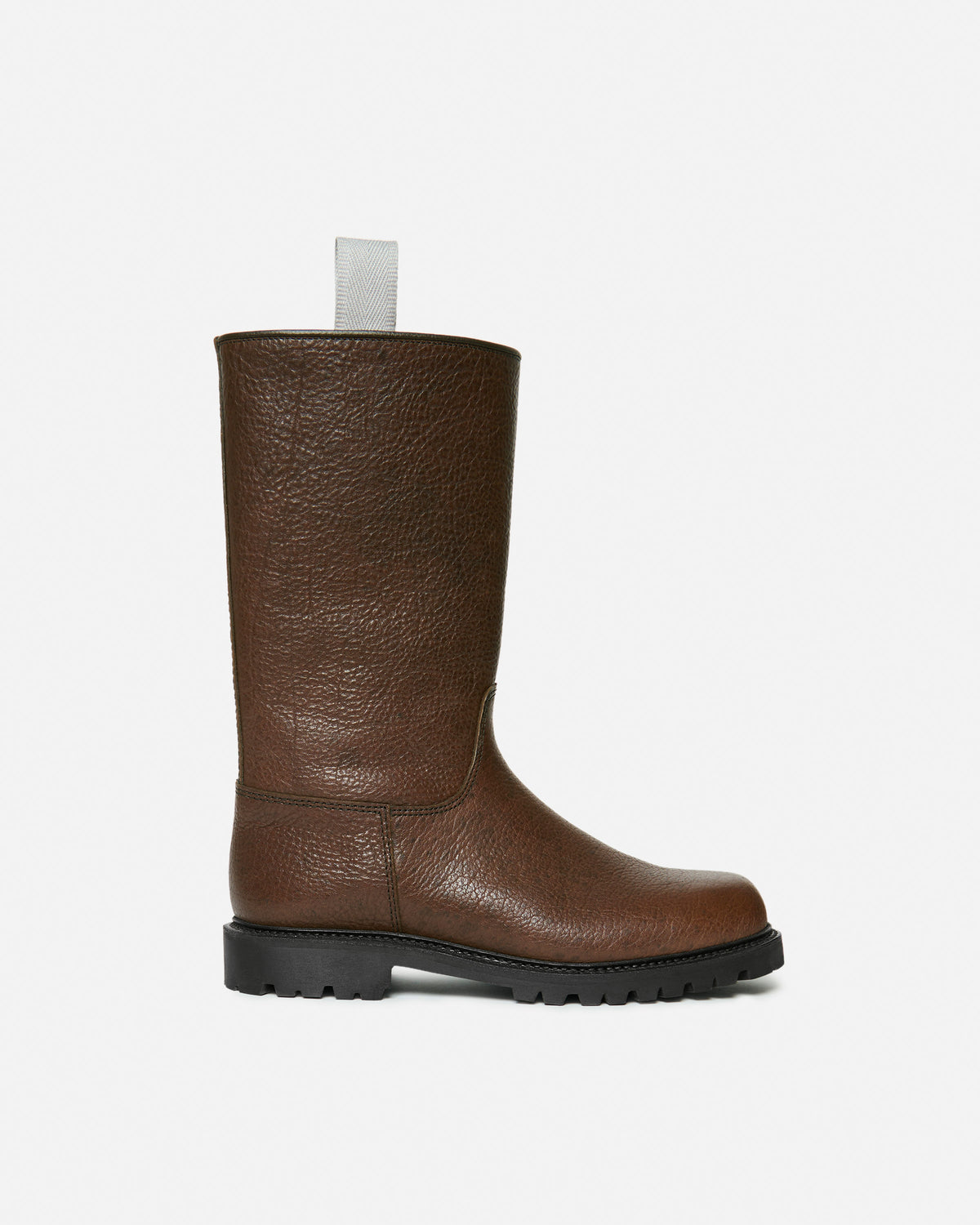 Biker boots dark brown leather