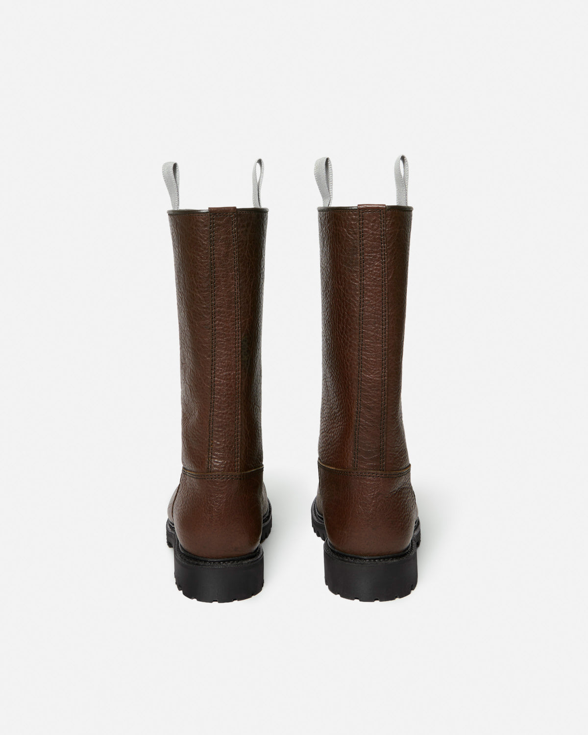 Biker boots dark brown leather
