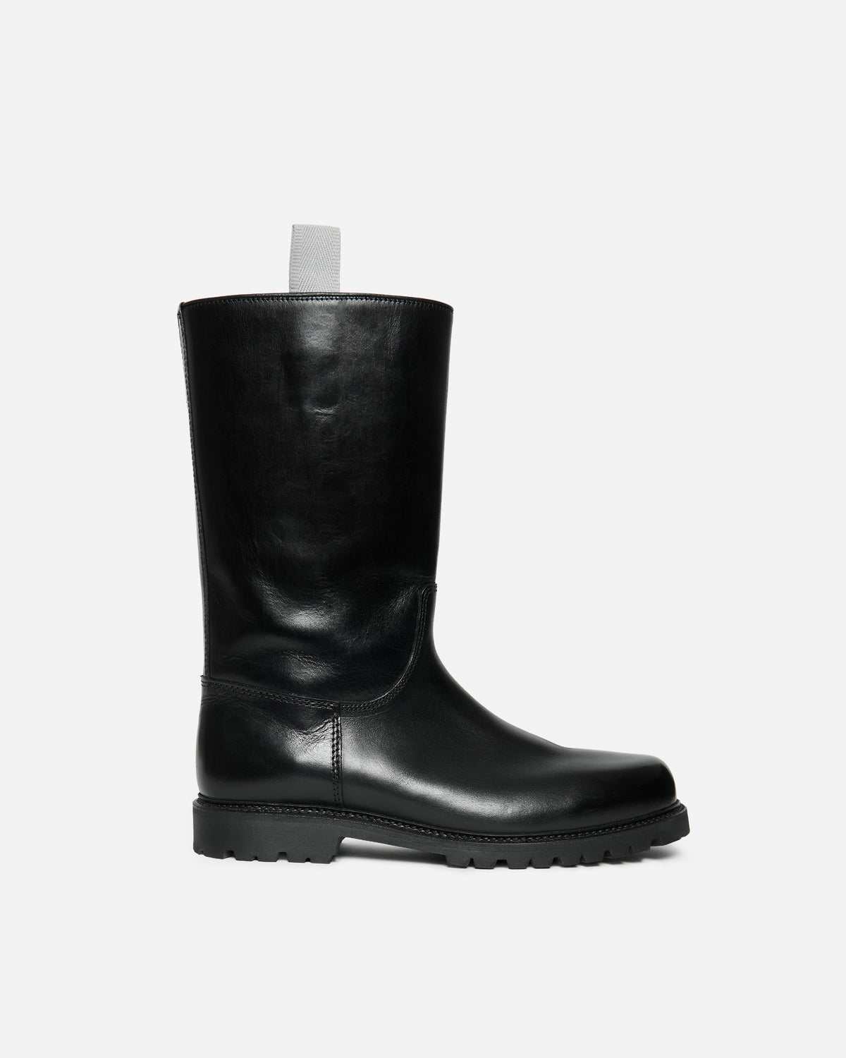 Biker boots black leather