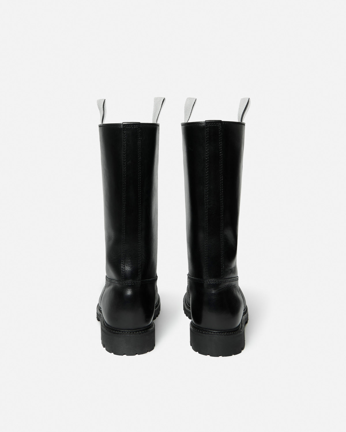 Biker boots black leather