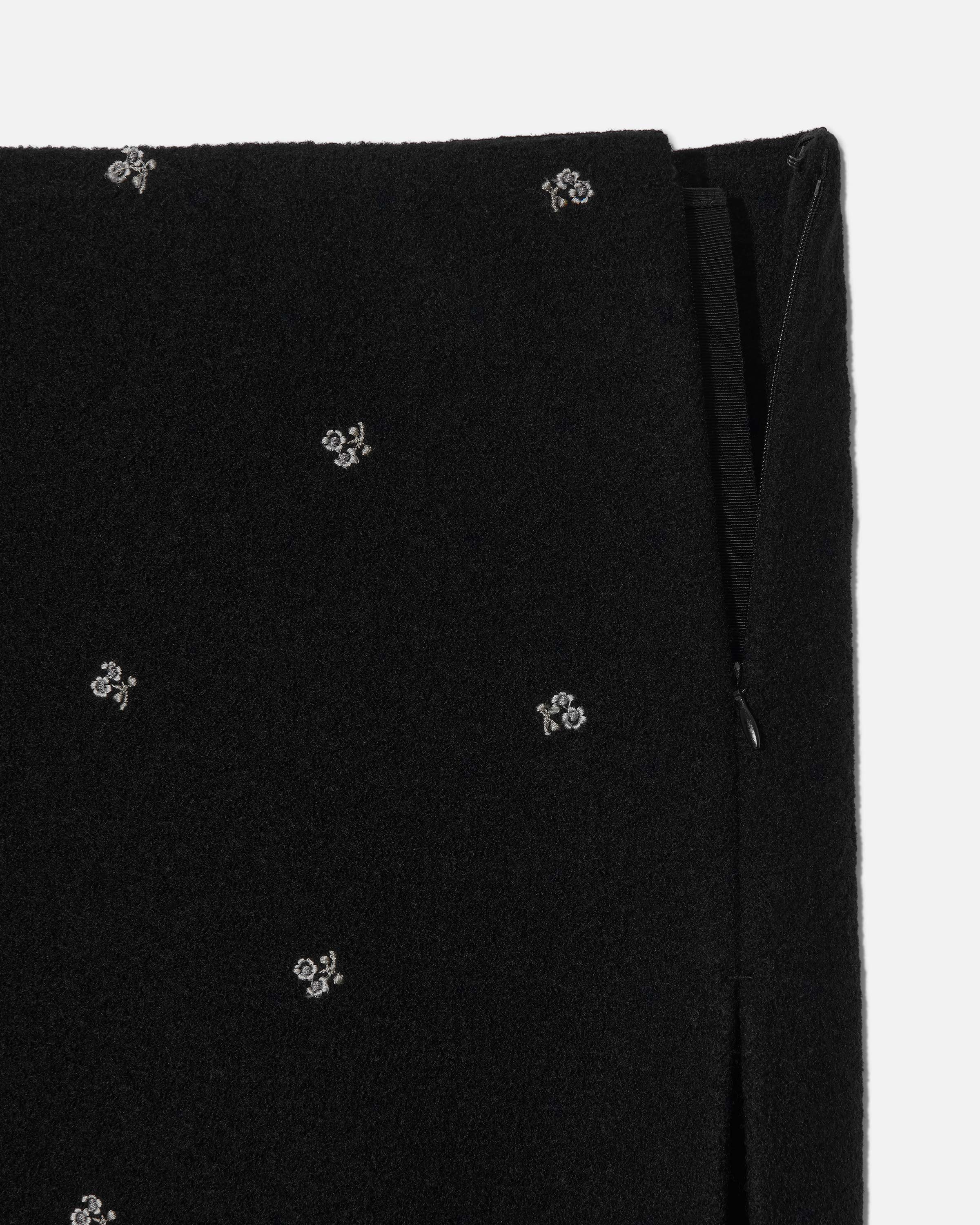 Walker skirt long flowers black