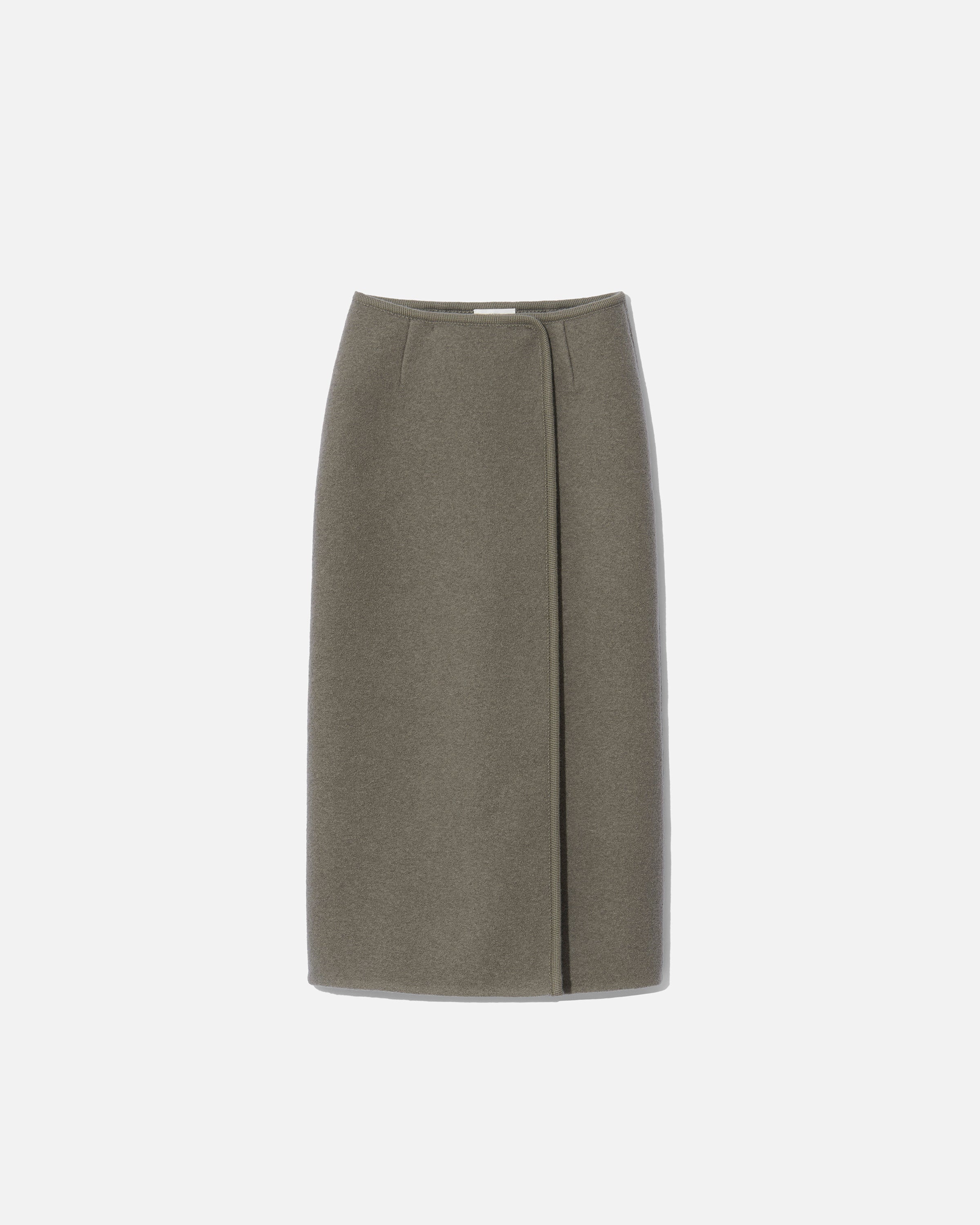 Walker wrap-skirt camoscio