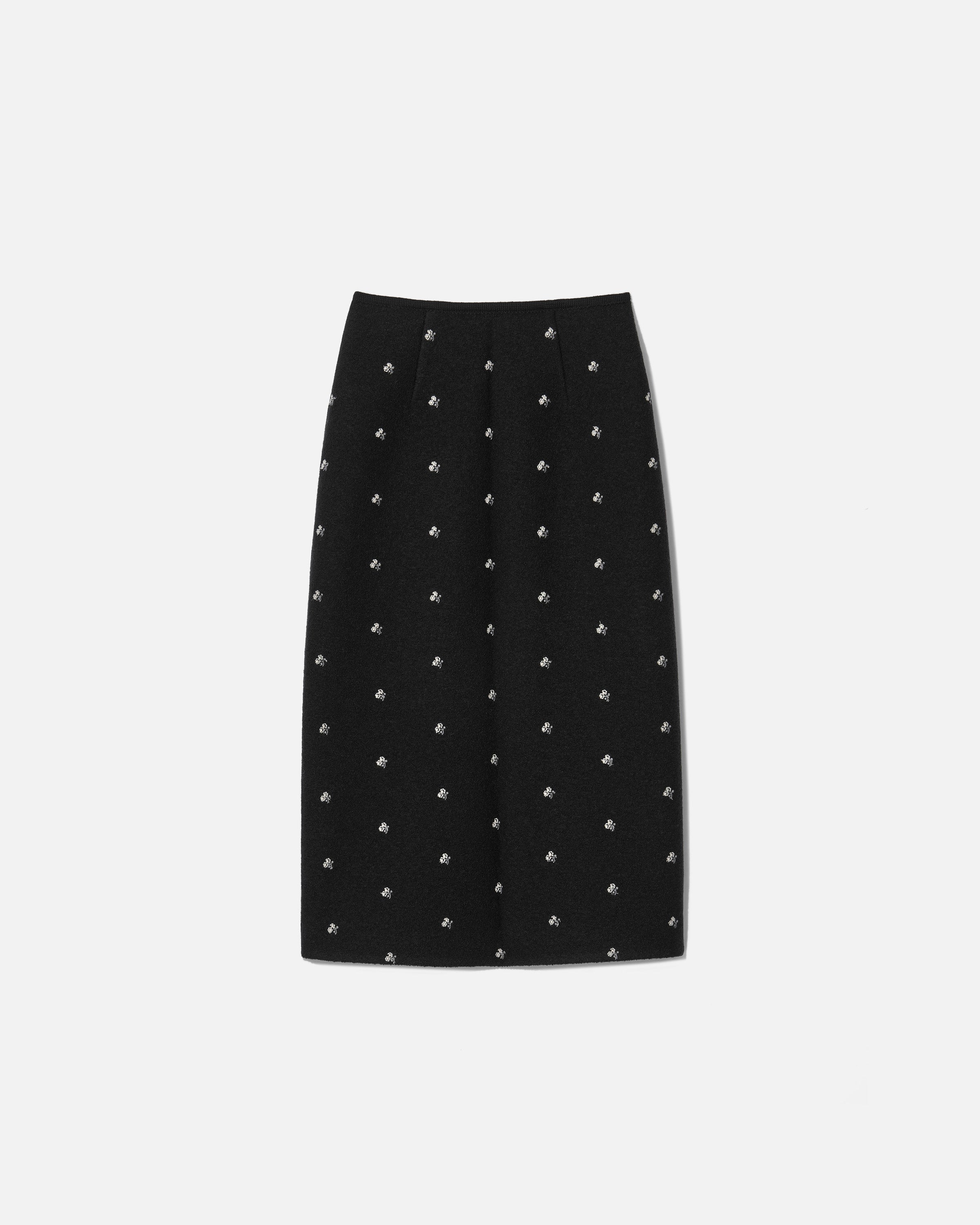 Walker wrap-skirt flowers black