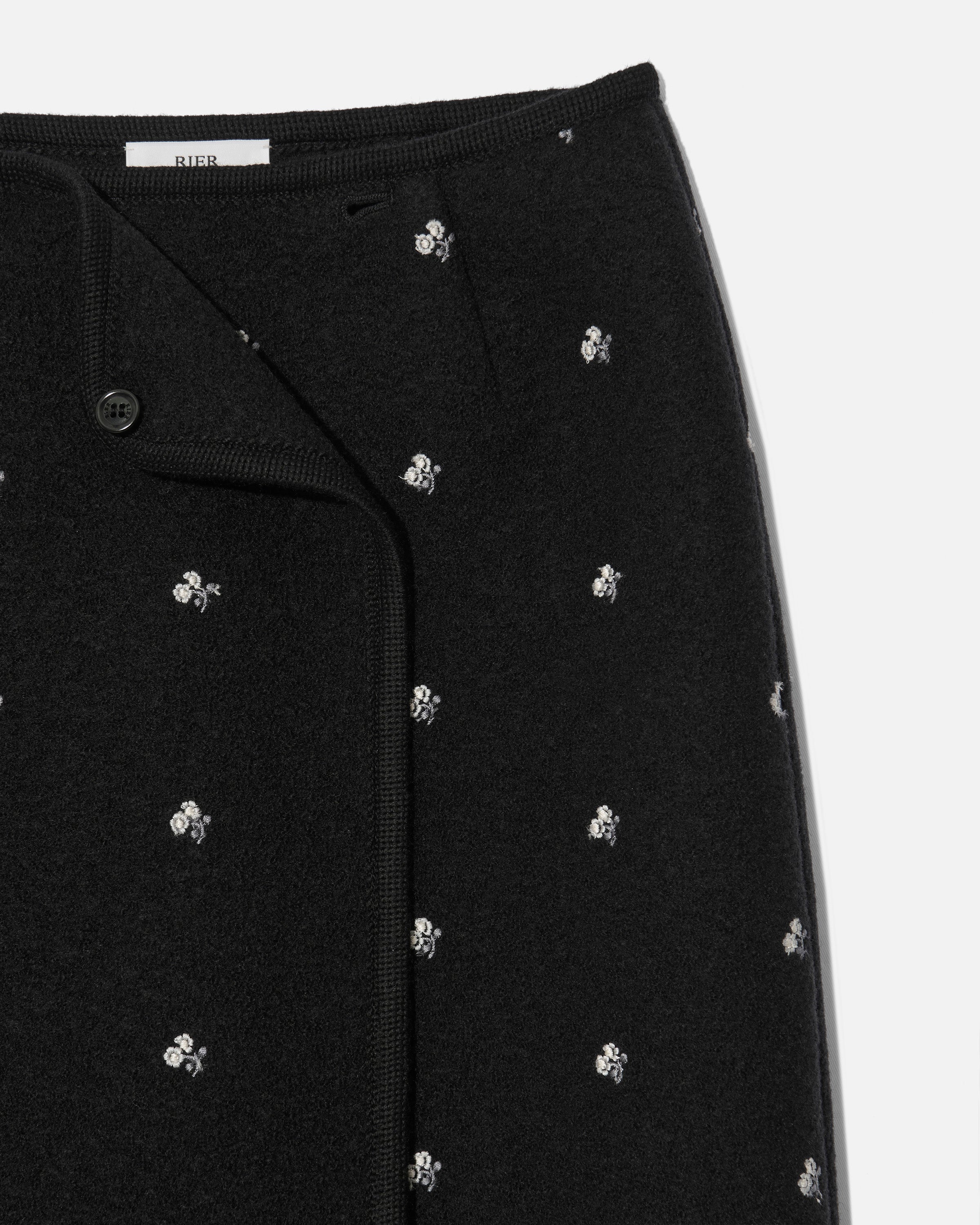 Walker wrap-skirt flowers black