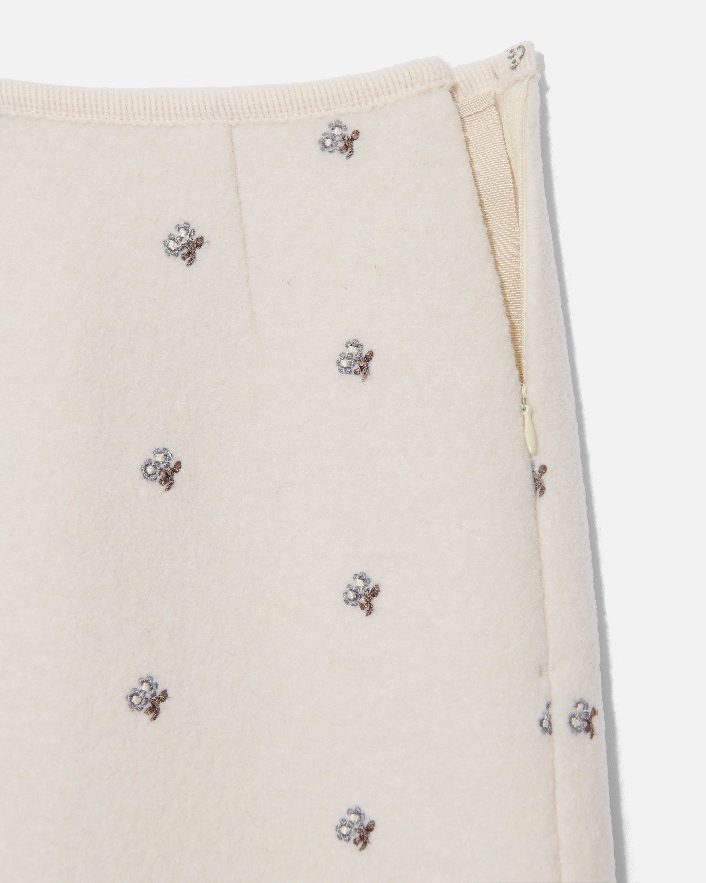 Walker pencil-skirt flowers white